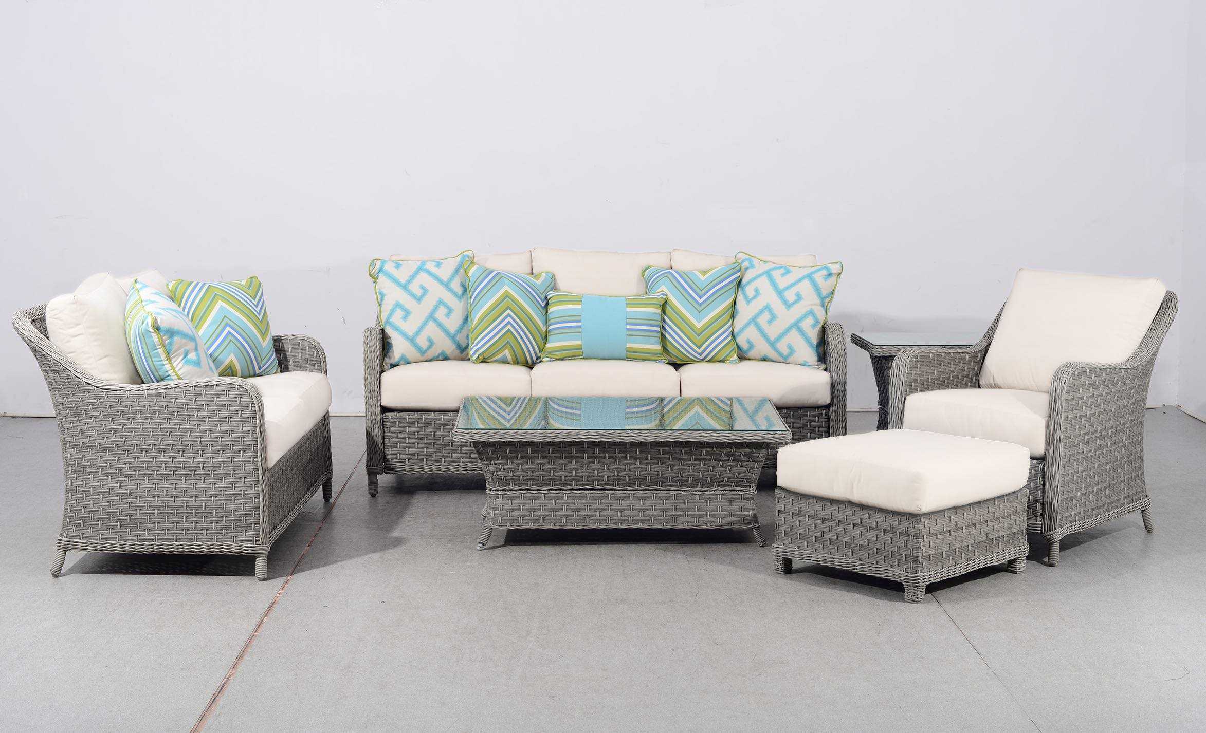 South Sea Rattan Mayfair Wicker Pebble Outdoor Lounge Set