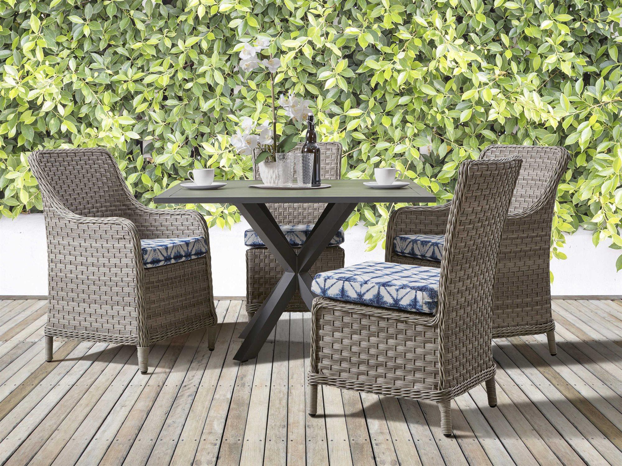 South Sea Rattan Mayfair Wicker Pebble Outdoor Dining Set