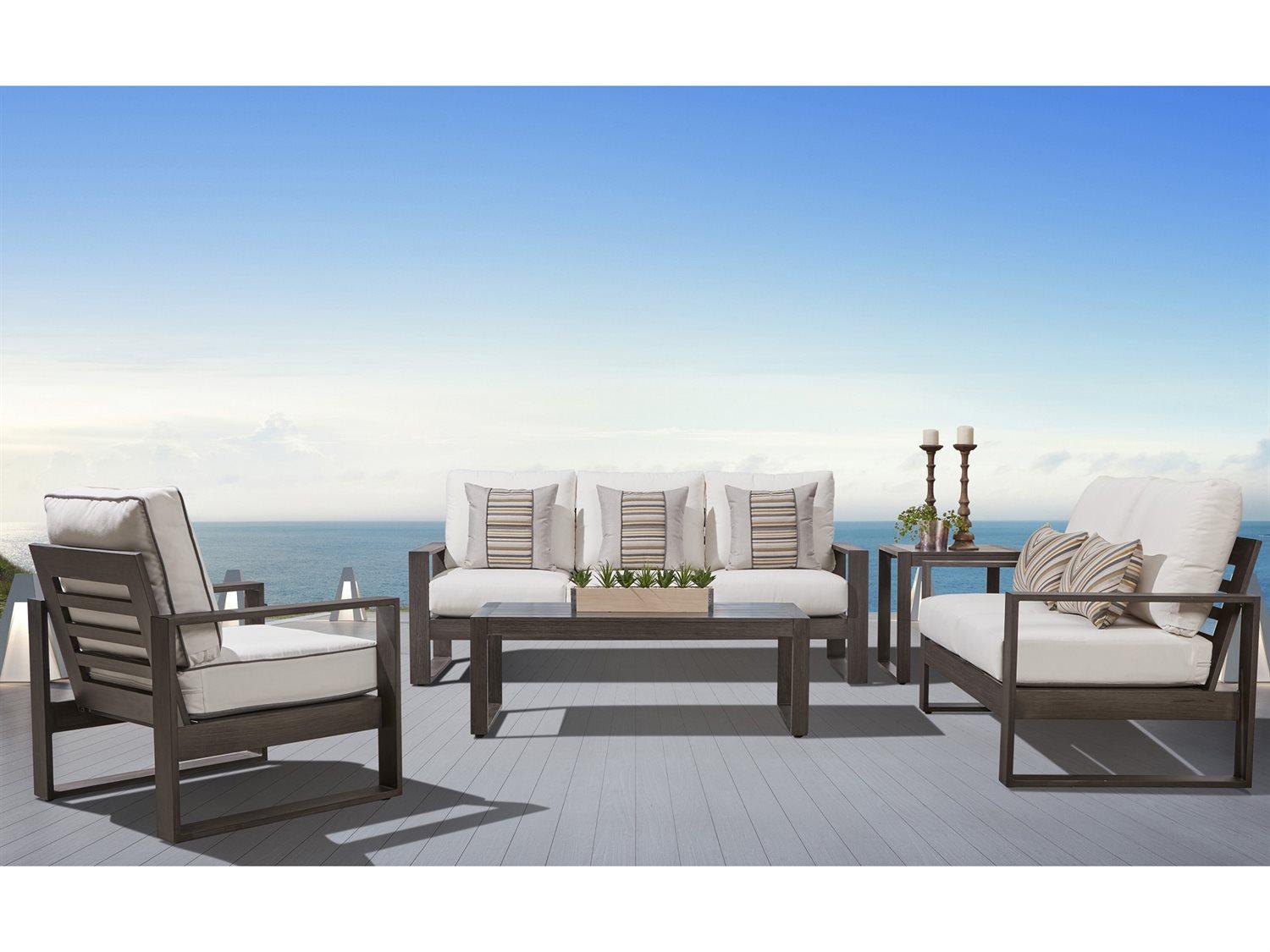 South Sea Rattan Ryan Aluminum Outdoor Lounge Set