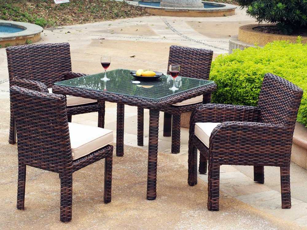 South Sea Rattan Saint Tropez Wicker Outdoor Dining Set