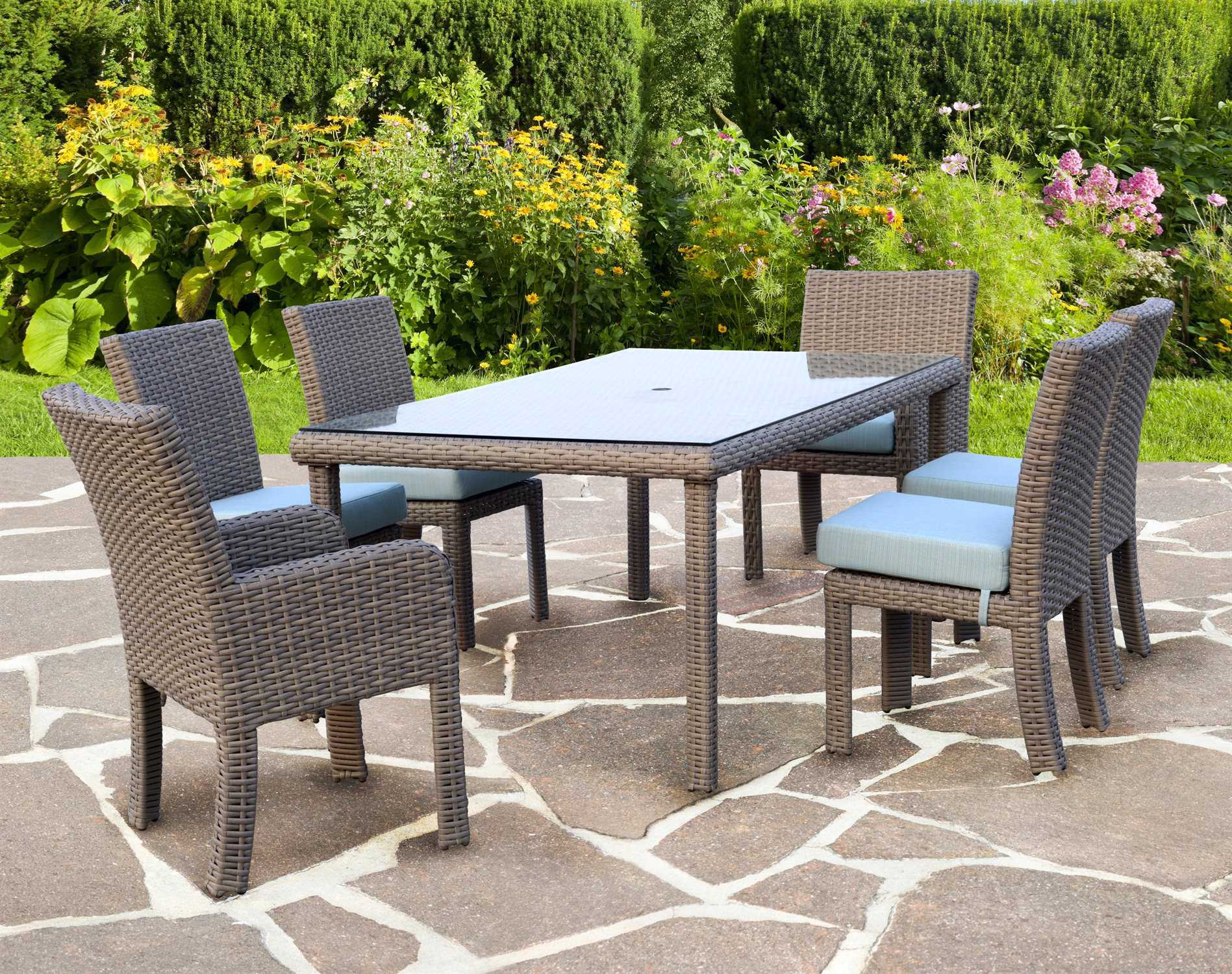 South Sea Rattan Saint Tropez Wicker Outdoor Dining Set