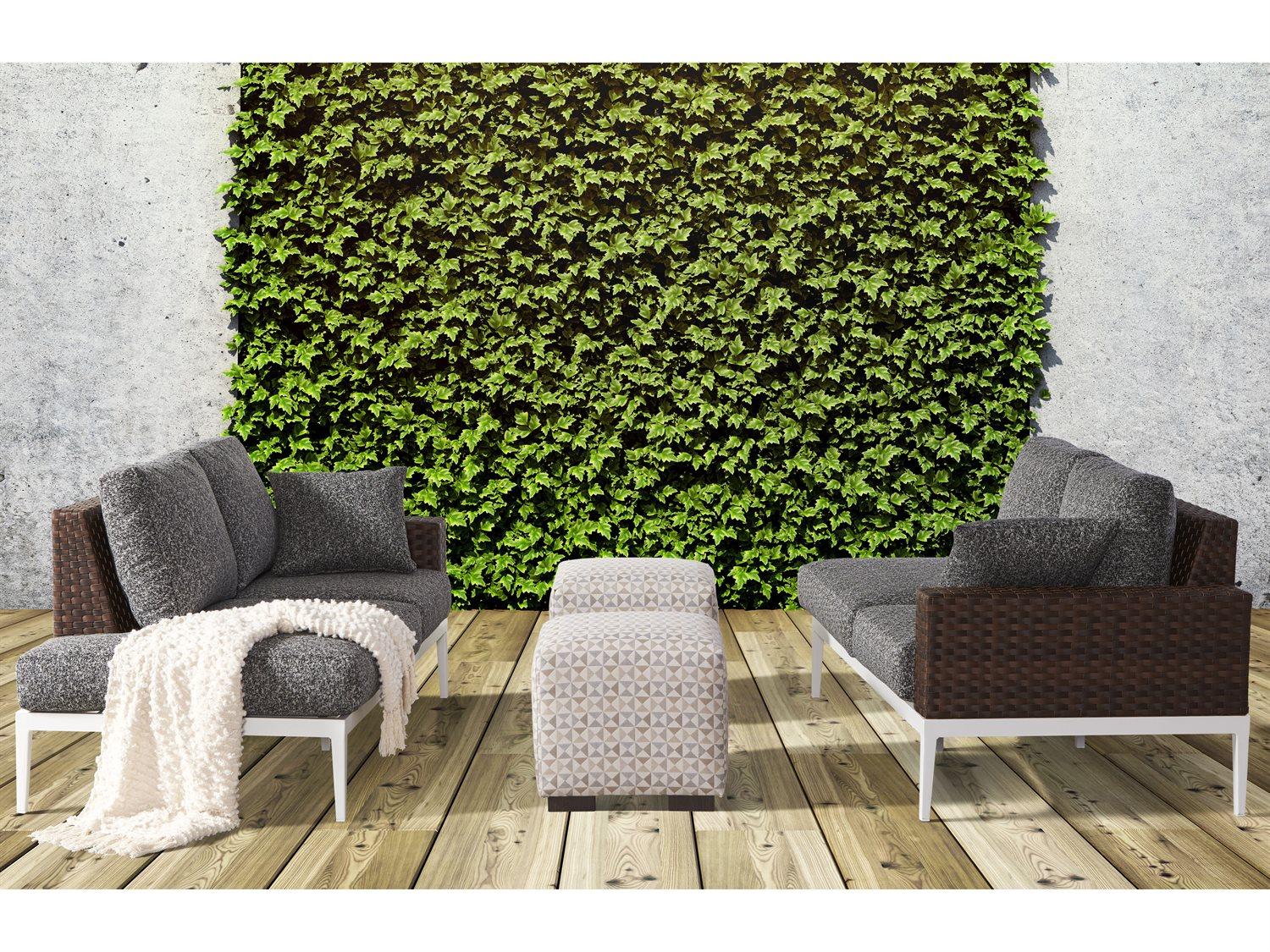 South Sea Rattan Stevie Wicker Patio Lounge Set