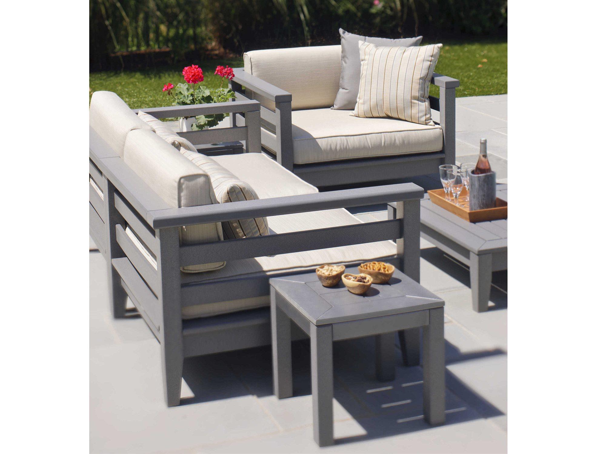 Seaside Casual Cambridge Recycled Plastic Cushion Outdoor Lounge Set