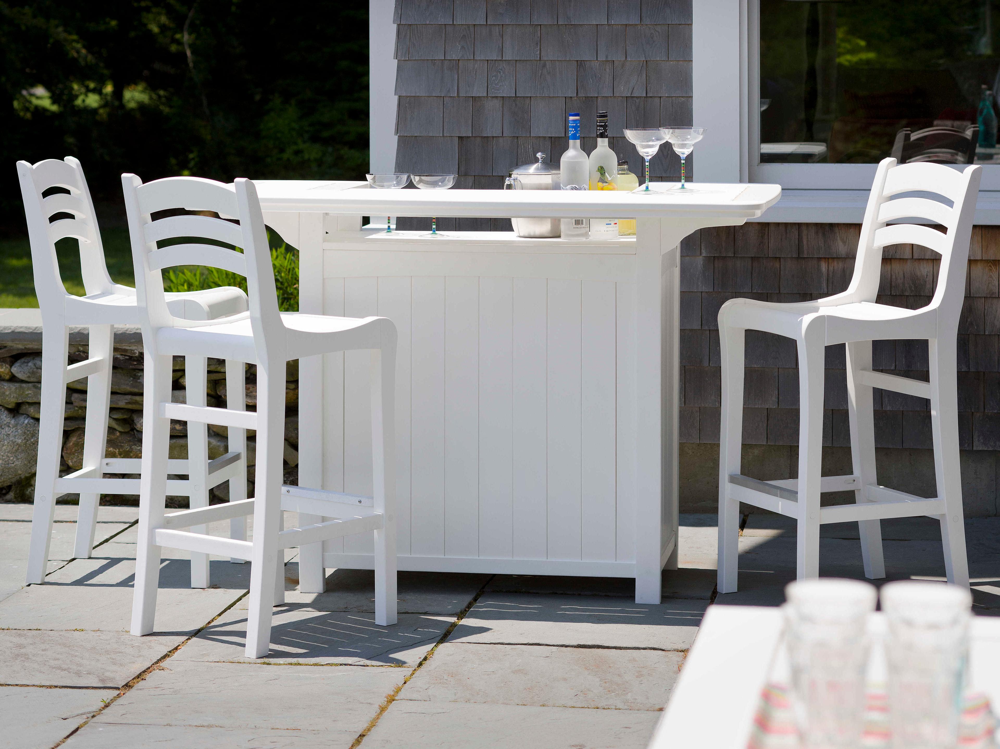 Seaside Casual Portsmouth Recycled Plastic Rectangular Party Outdoor Bar Table