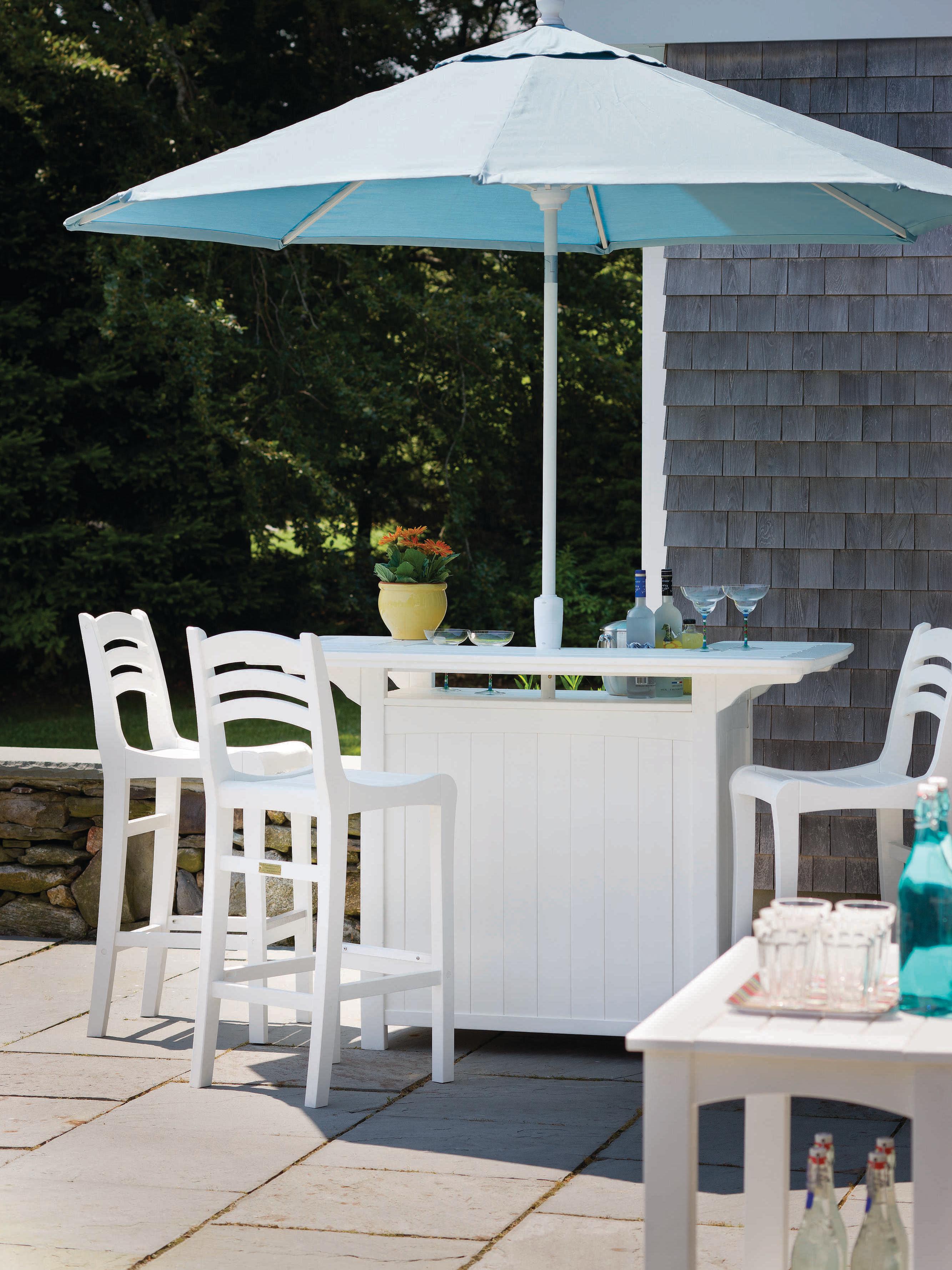 Seaside Casual Portsmouth Recycled Plastic Rectangular Party Outdoor Bar Table