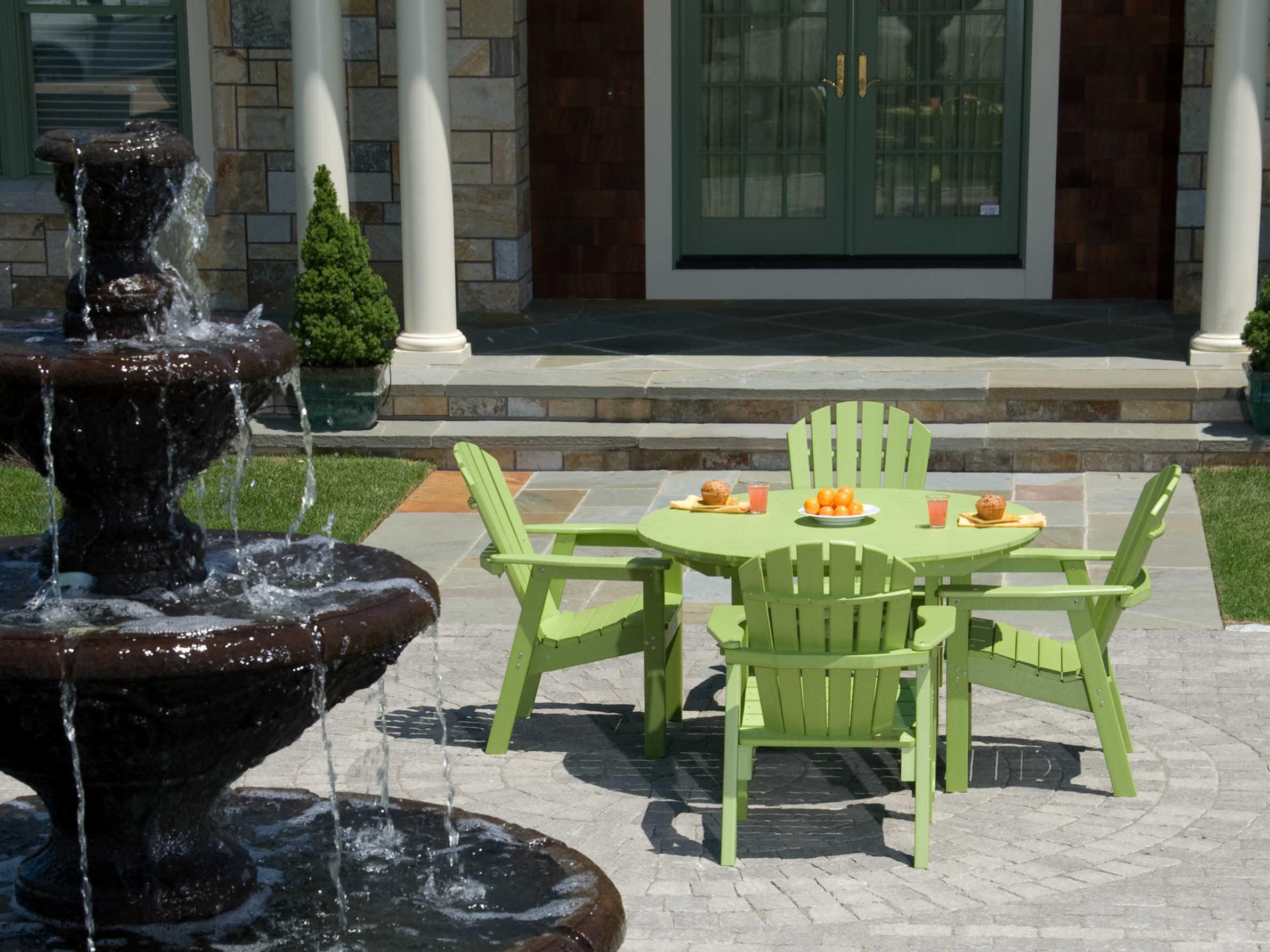 Seaside Casual Shellback Adirondack Recycled Plastic Patio Dining Arm Chair