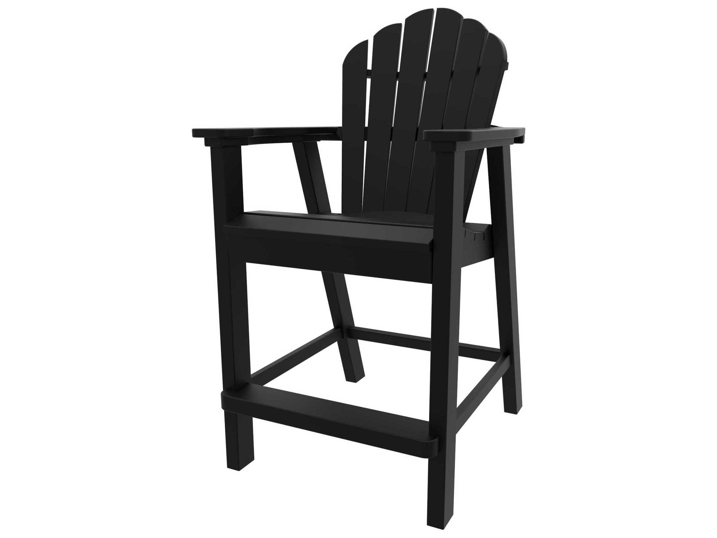 Seaside Casual Classic Adirondack Recycled Plastic Patio Counter Chair