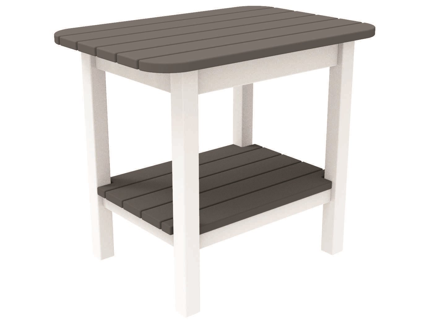 Seaside Casual Westerly Occasionals Recycled Plastic Rectangular Outdoor End Table