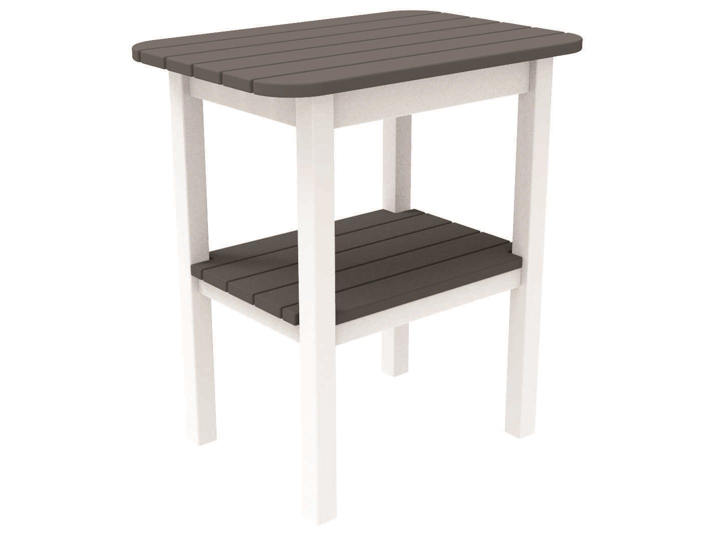 Seaside Casual Westerly Occasionals Recycled Plastic Rectangular Outdoor Patio End Table
