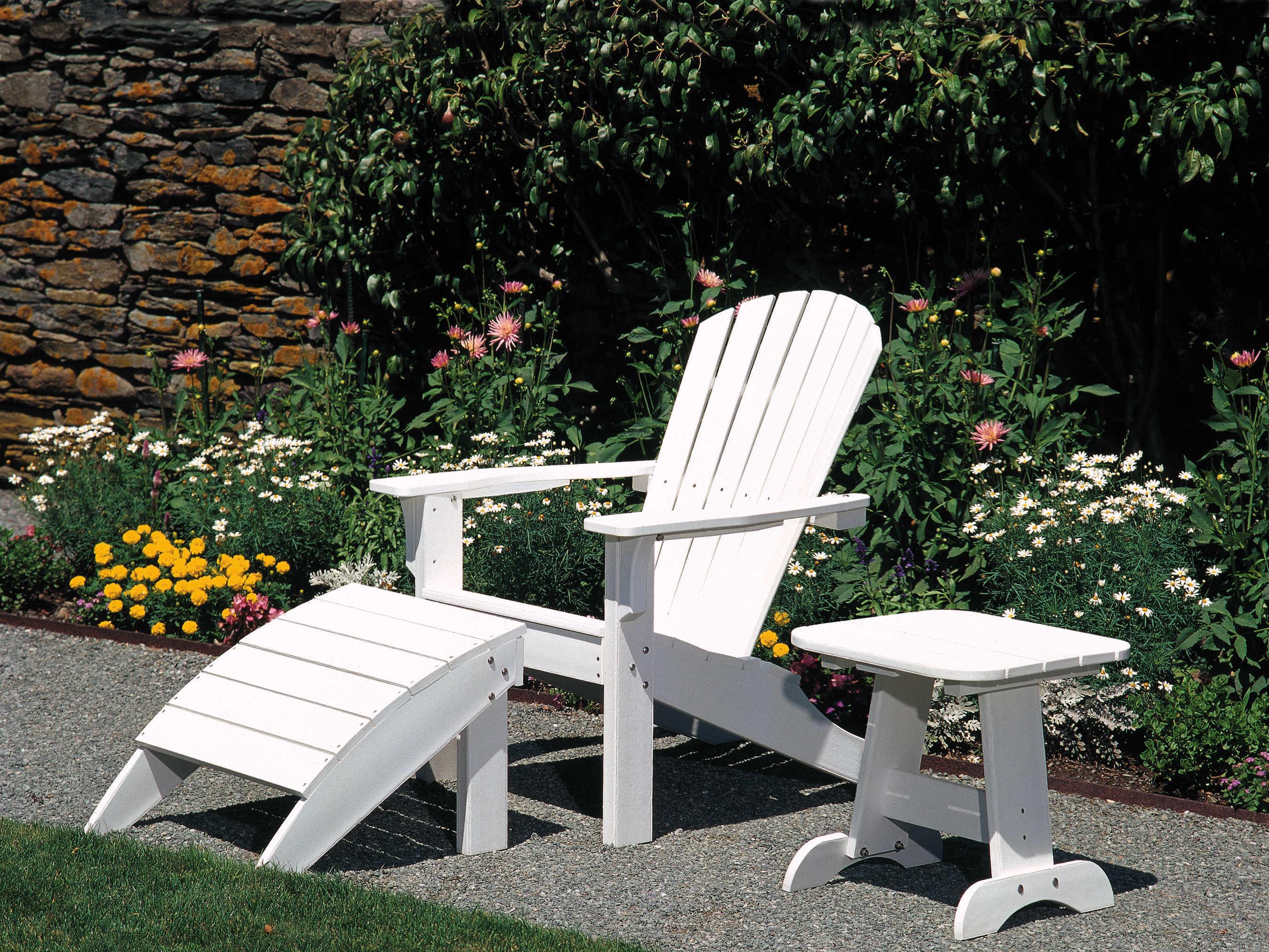 Seaside Casual Classic Adirondack Recycled Plastic Rectangular Patio End Table