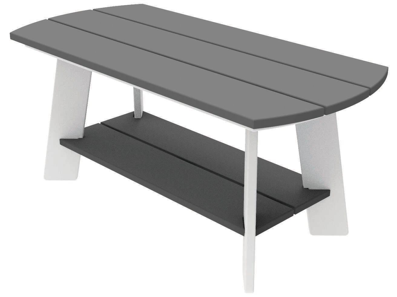Seaside Casual Classic Adirondack Recycled Plastic Rectangular Outdoor Coffee Table