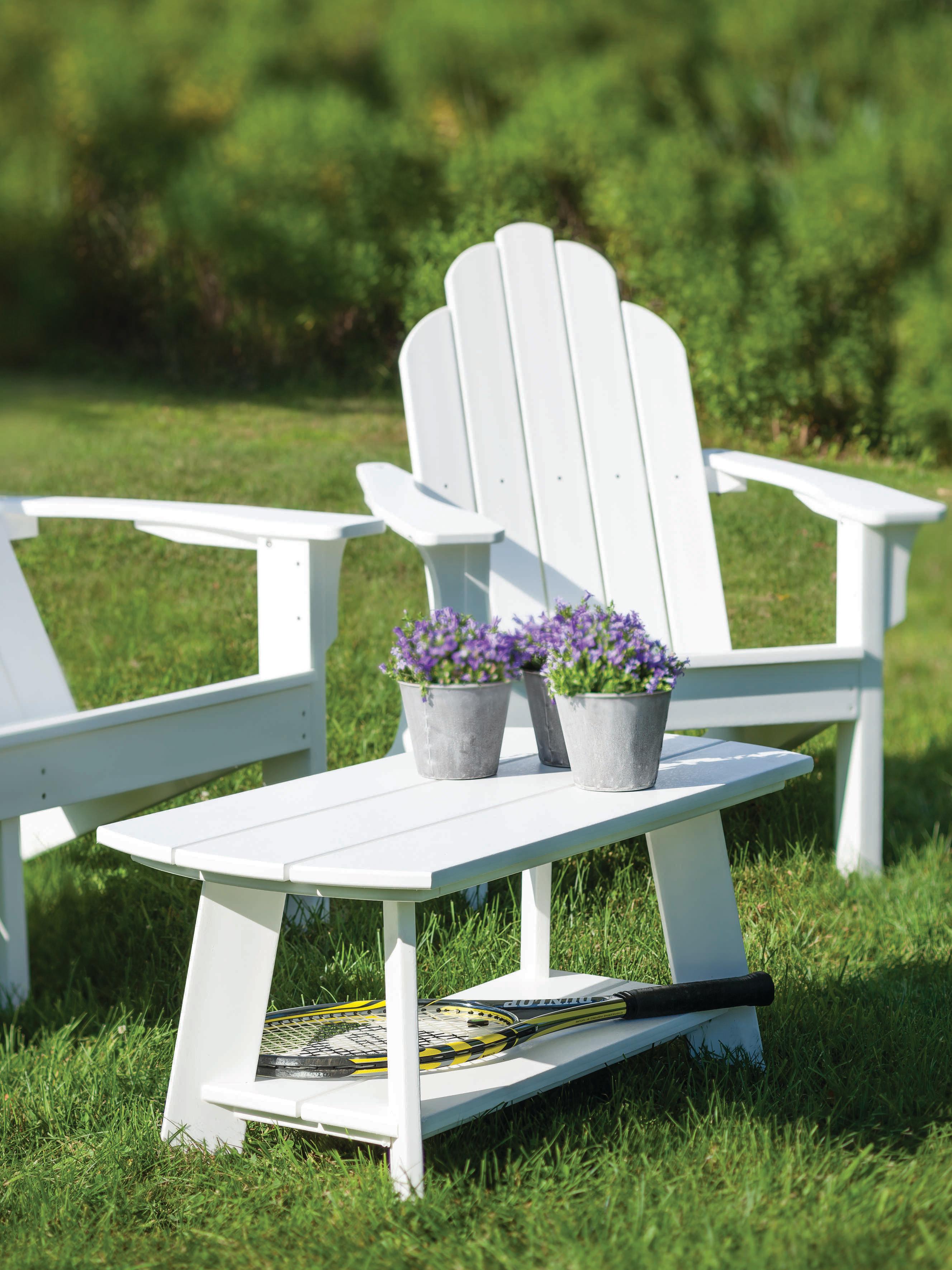 Seaside Casual Classic Adirondack Recycled Plastic Rectangular Outdoor Coffee Table