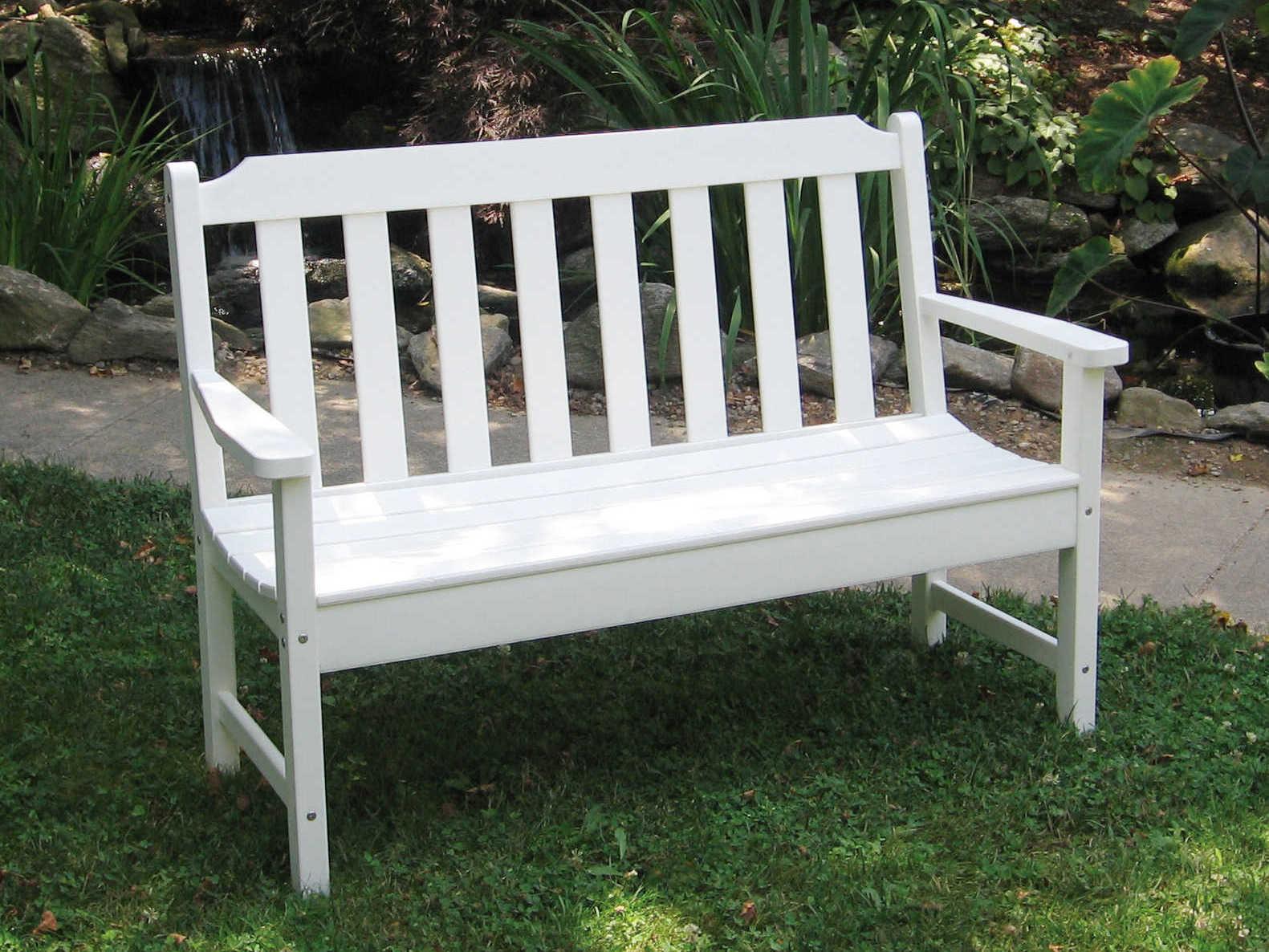 Seaside Casual Complementary Pieces Recycled Plastic Newport 4ft. Outdoor Bench