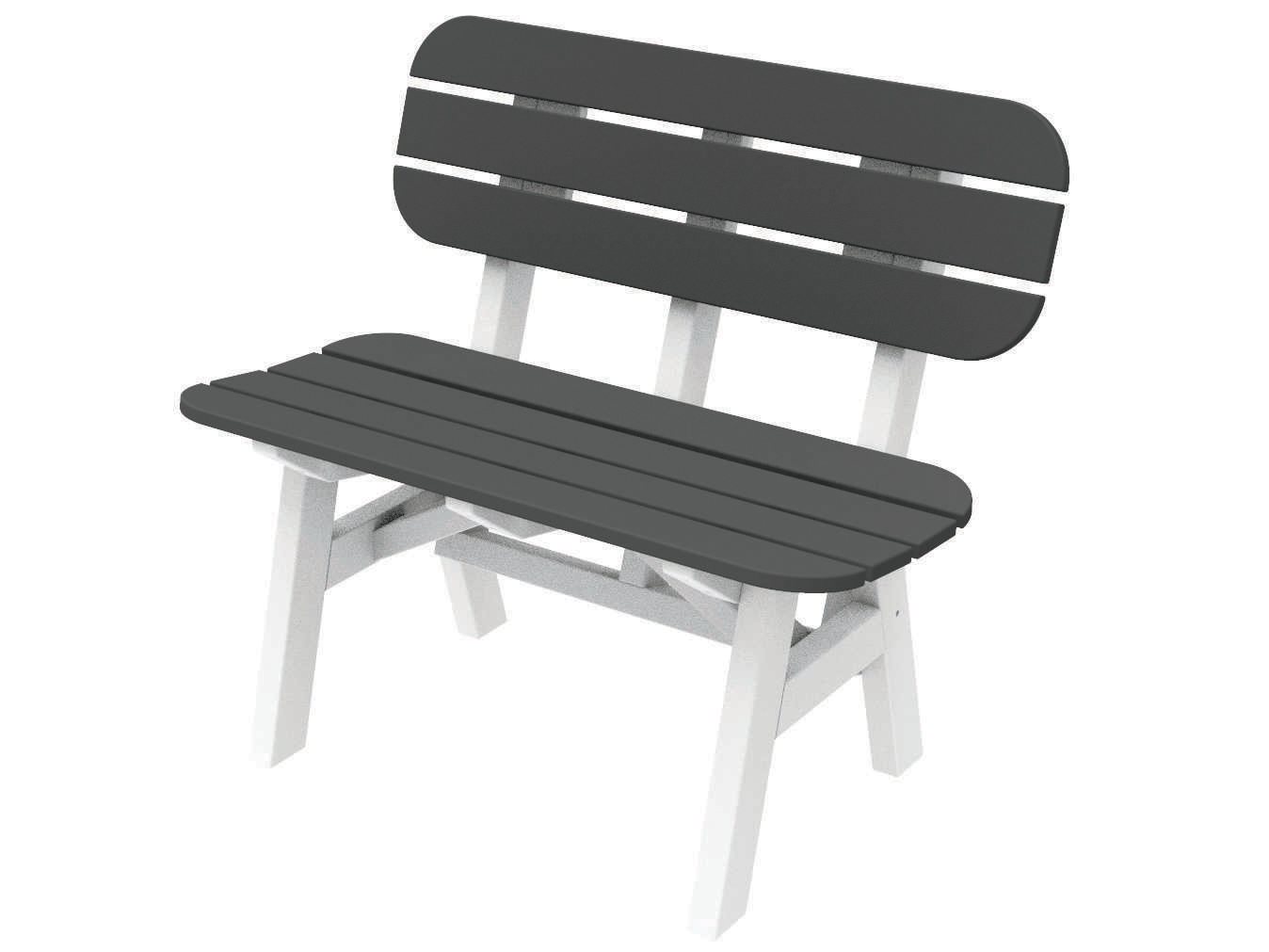 Seaside Casual Portsmouth Recycled Plastic 3 ft. Outdoor Patio Bench