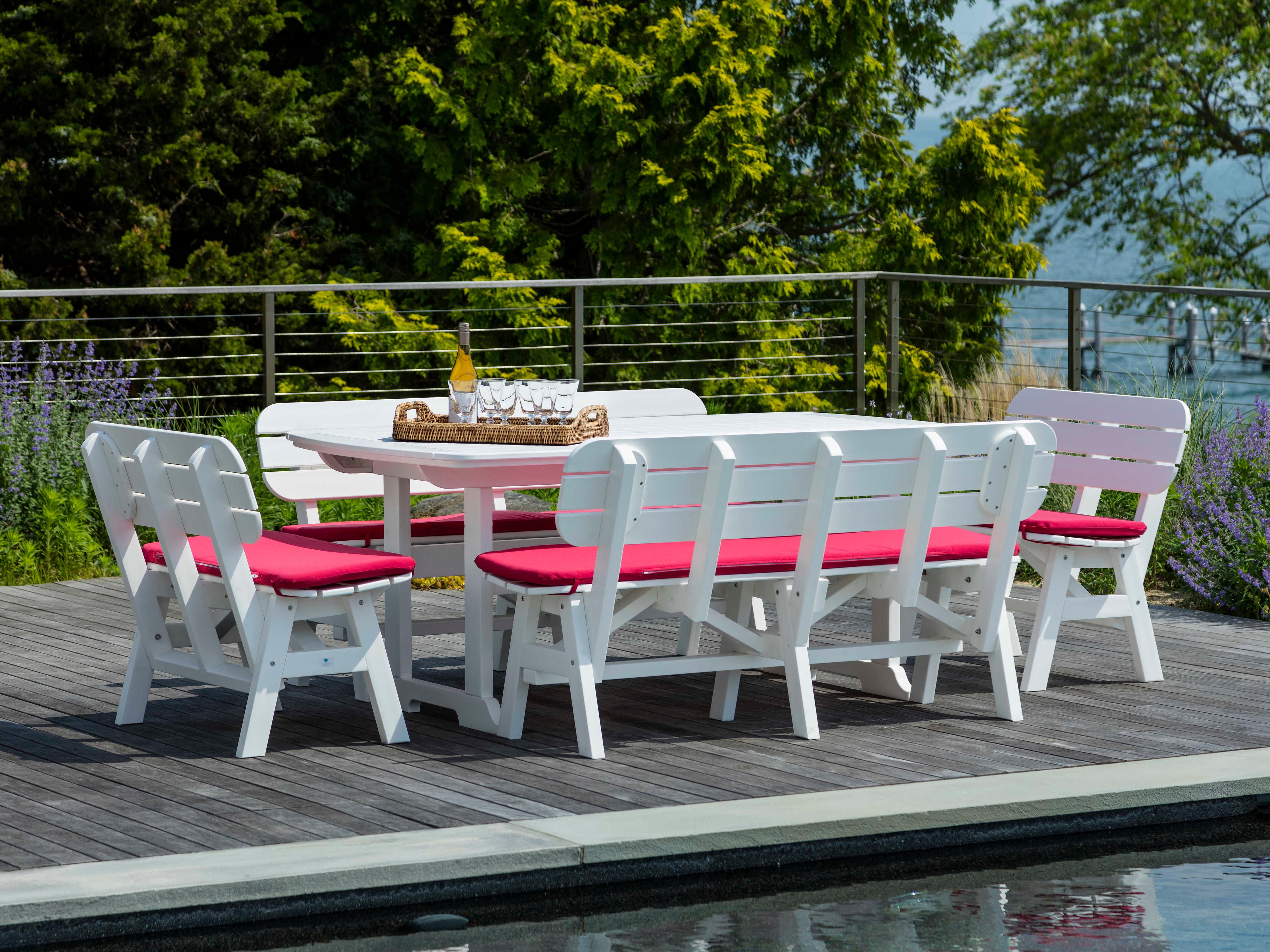 Seaside Casual Portsmouth Recycled Plastic 3 ft. Outdoor Patio Bench