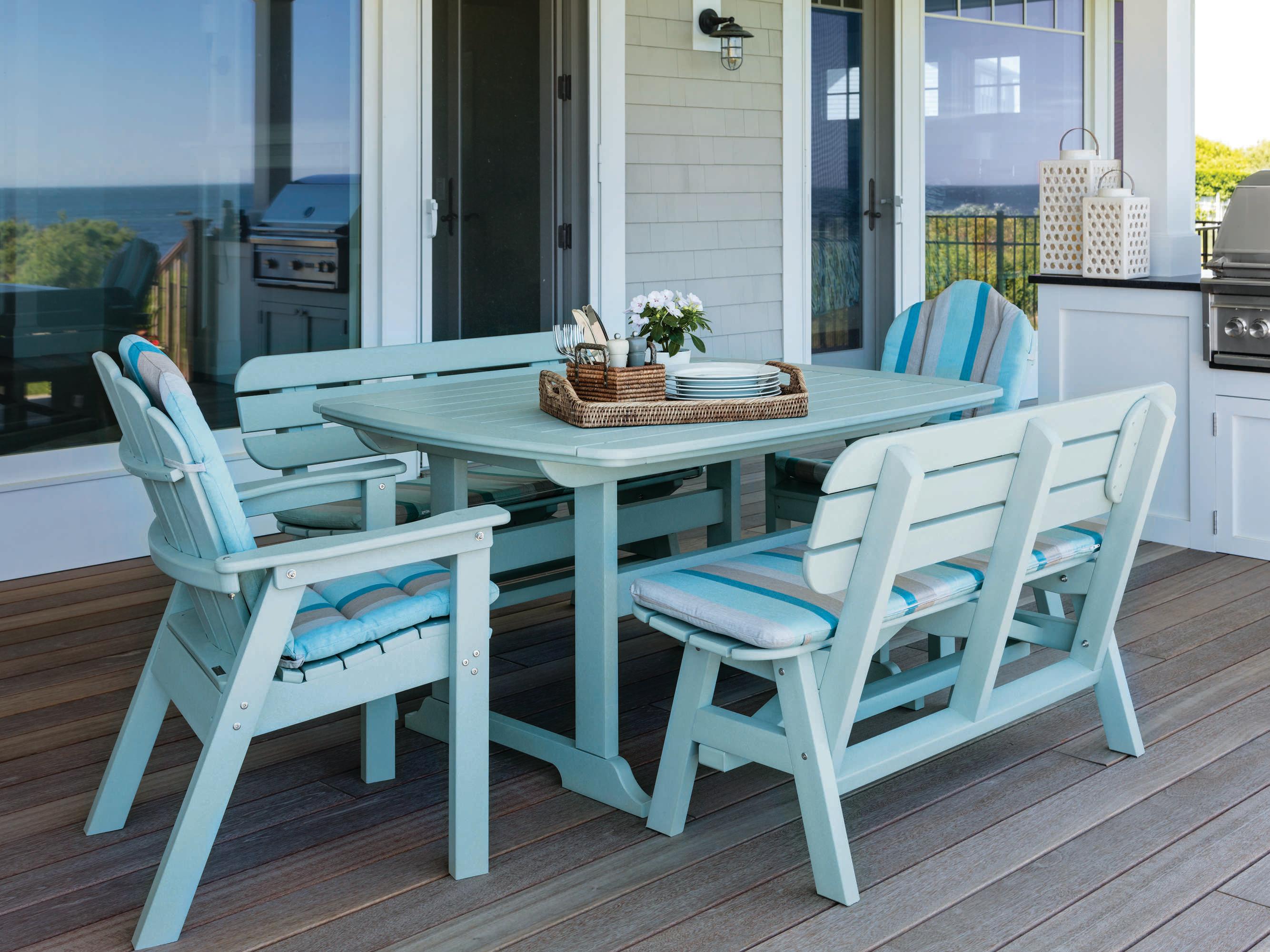 Seaside Casual Portsmouth Recycled Plastic 4 ft. Patio Bench