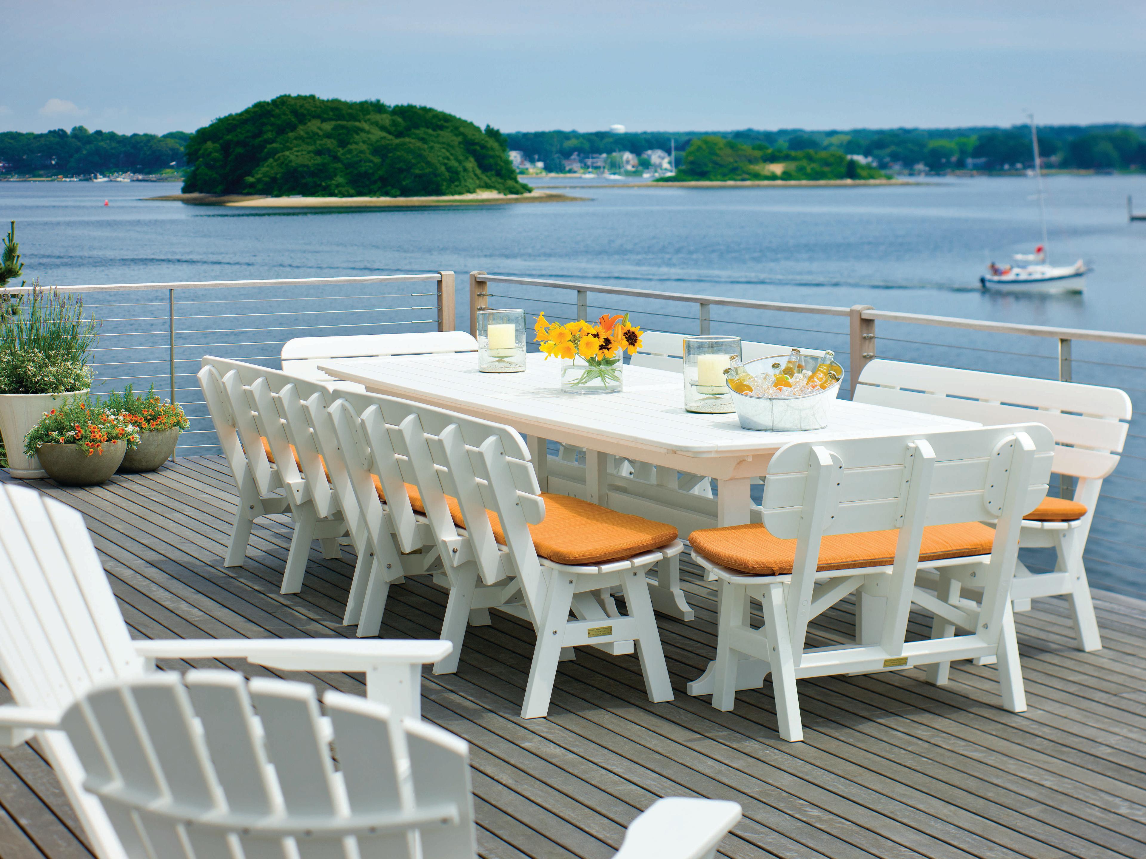 Seaside Casual Portsmouth Recycled Plastic 4 ft. Patio Bench