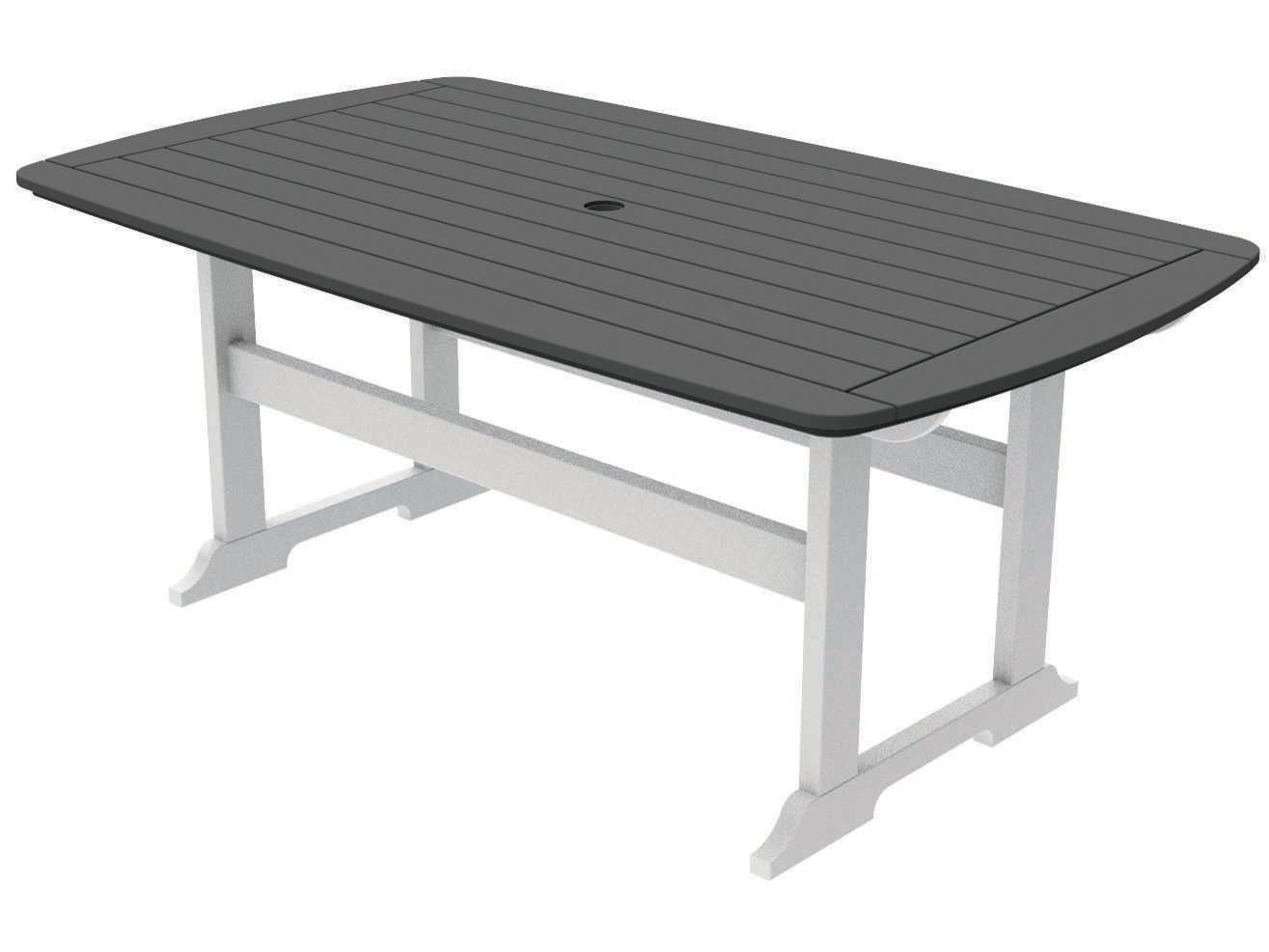 Seaside Casual Portsmouth Recycled Plastic Rectangular Patio Dining Table