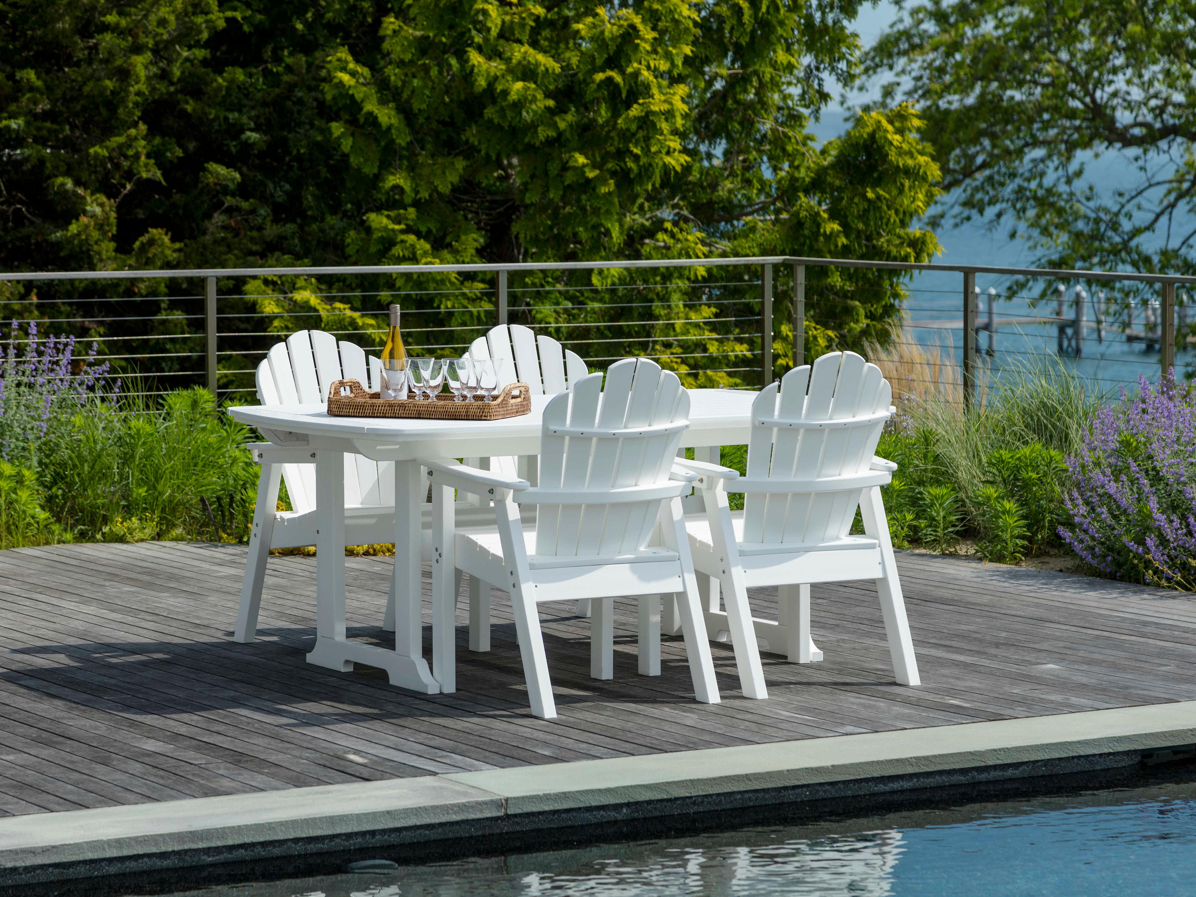 Seaside Casual Portsmouth Recycled Plastic Rectangular Patio Dining Table