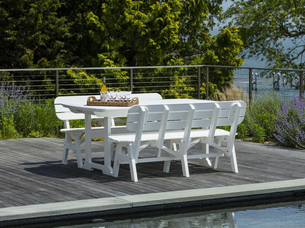 Seaside Casual Portsmouth Recycled Plastic Outdoor Patio Dining Set