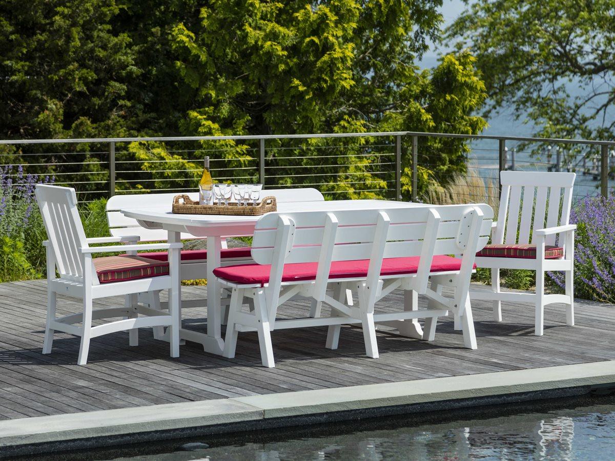 Seaside Casual Portsmouth Recycled Plastic Cushion Outdoor Dining Set