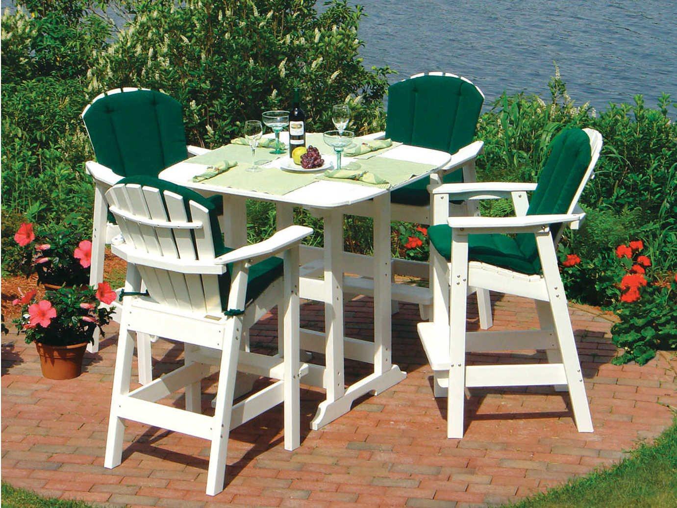 Seaside Casual Shellback Adirondack Recycled Plastic Patio Bar Chair