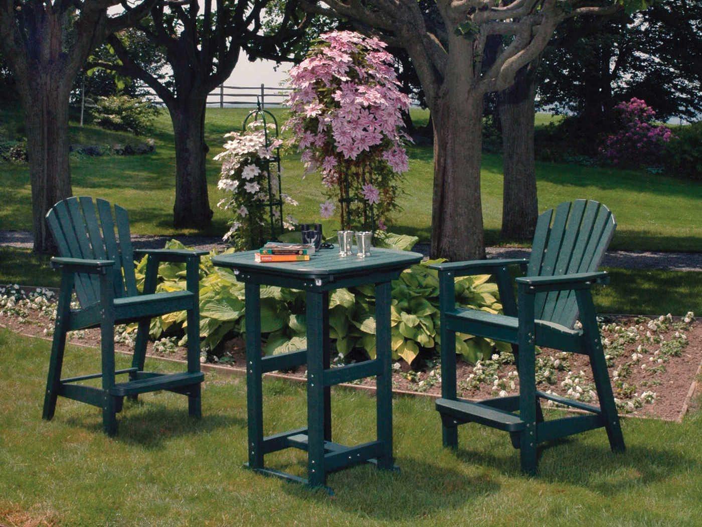 Seaside Casual Shellback Adirondack Recycled Plastic Patio Bar Chair