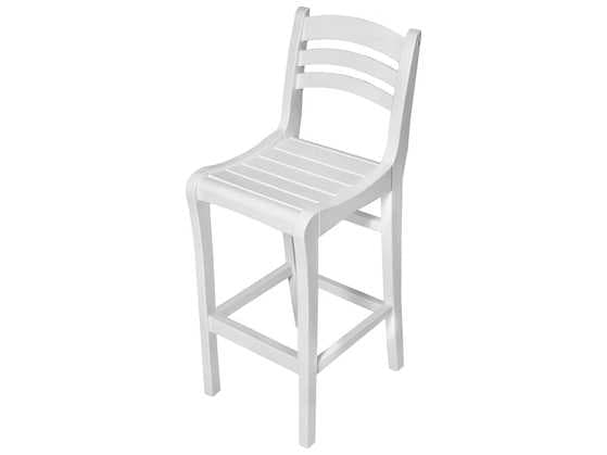 Seaside Casual Charleston Chairs Recycled Plastic Outdoor Patio Bar Chair