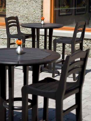 Seaside Casual Charleston Chairs Recycled Plastic Outdoor Patio Bar Chair