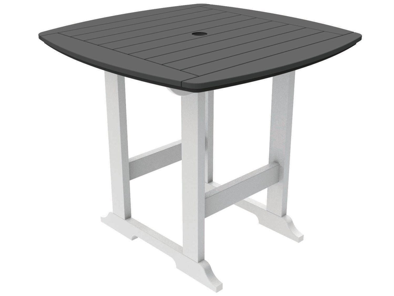 Seaside Casual Portsmouth Recycled Plastic Square Outdoor Counter Table
