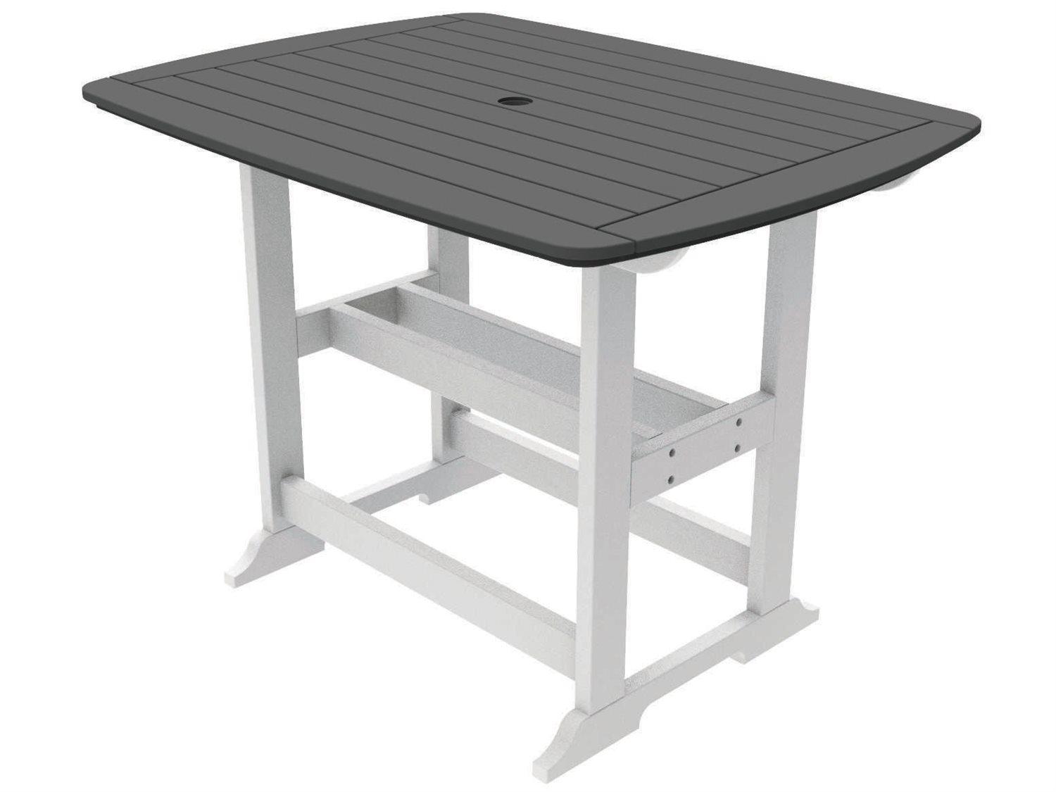 Seaside Casual Portsmouth Recycled Plastic Rectangular Outdoor Bar Table