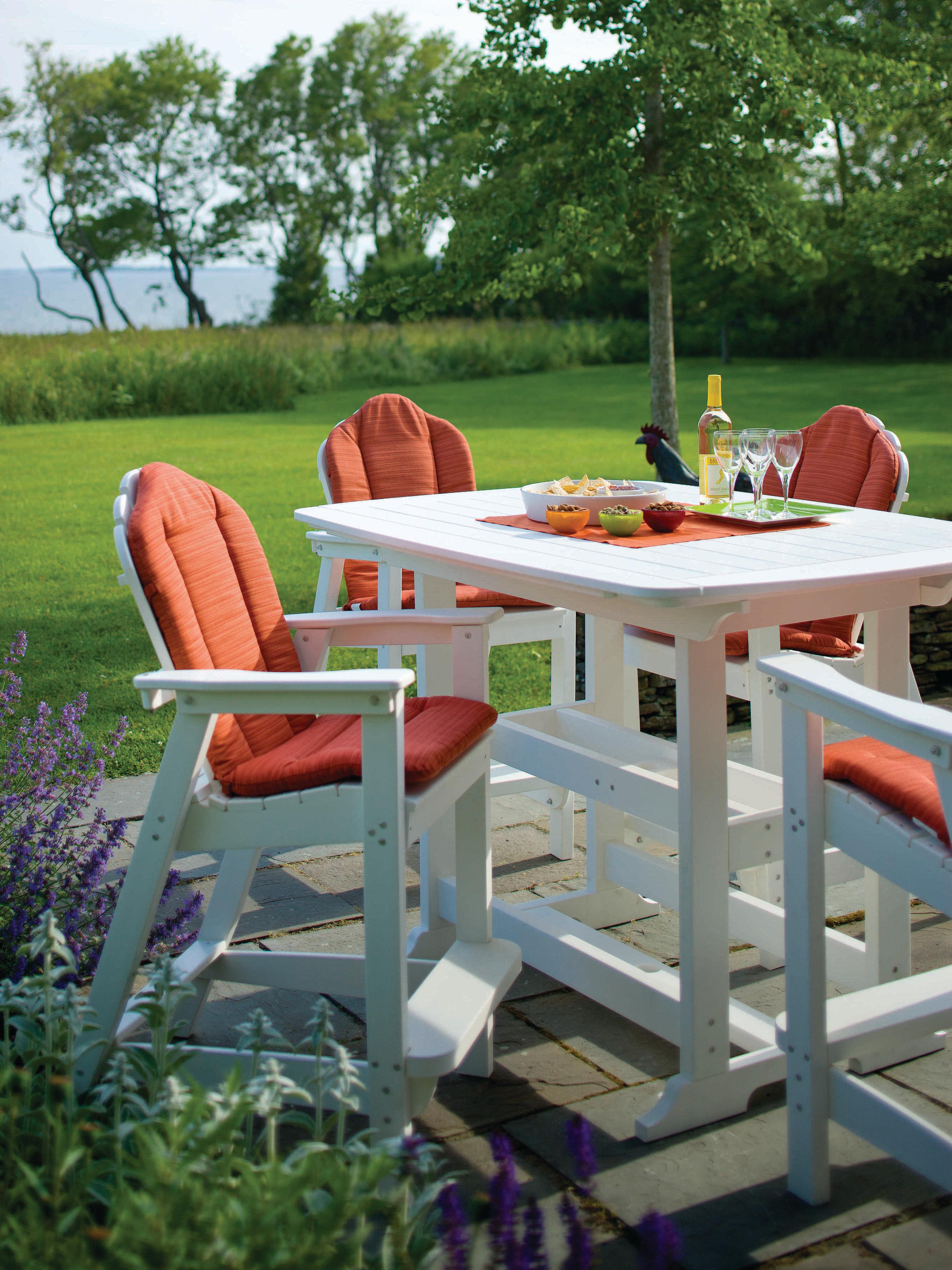 Seaside Casual Portsmouth Recycled Plastic Rectangular Outdoor Bar Table