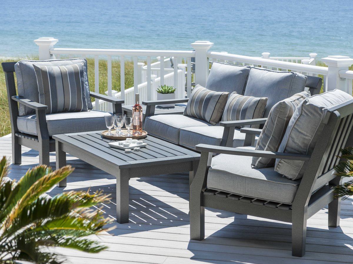 Seaside Casual Nantucket Recycled Plastic Cushion Outdoor Lounge Set
