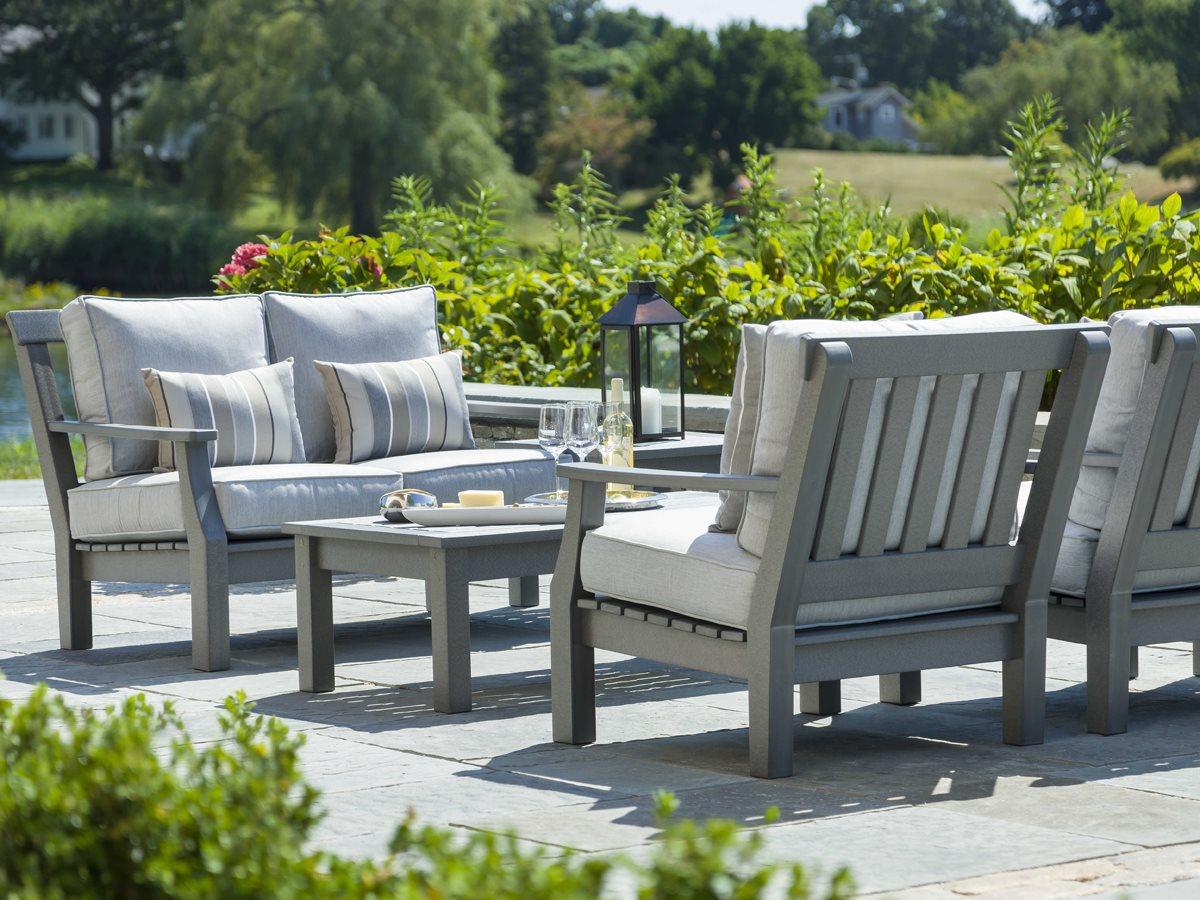 Seaside Casual Nantucket Recycled Plastic Cushion Patio Lounge Set