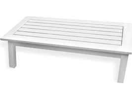 Seaside Casual Nantucket Recycled Plastic Rectangular Outdoor Patio Coffee Table