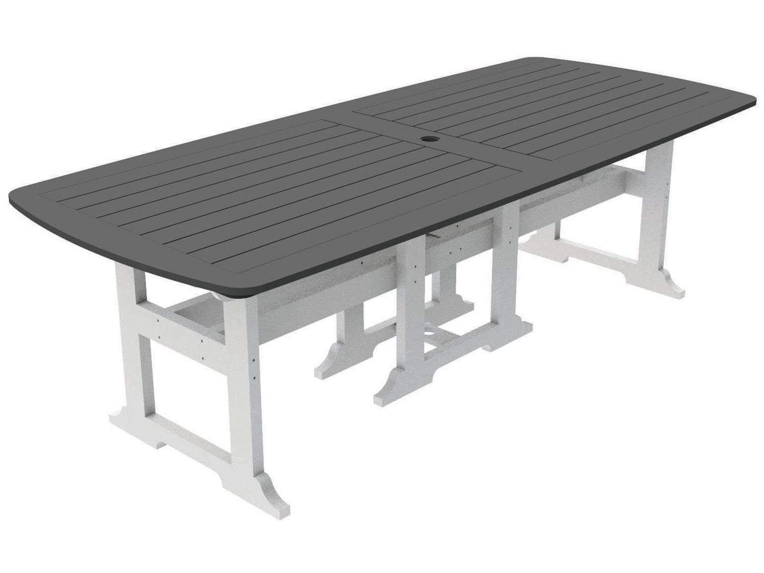 Seaside Casual Portsmouth Recycled Plastic Rectangular Outdoor Patio Dining Table