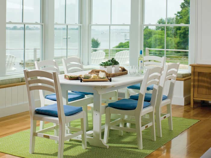 Seaside Casual Charleston Chairs Recycled Plastic Patio Dining Side Chair