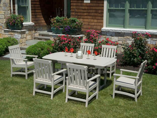 Seaside Casual Complementary Pieces Recycled Plastic Hampton Outdoor Dining Arm Chair