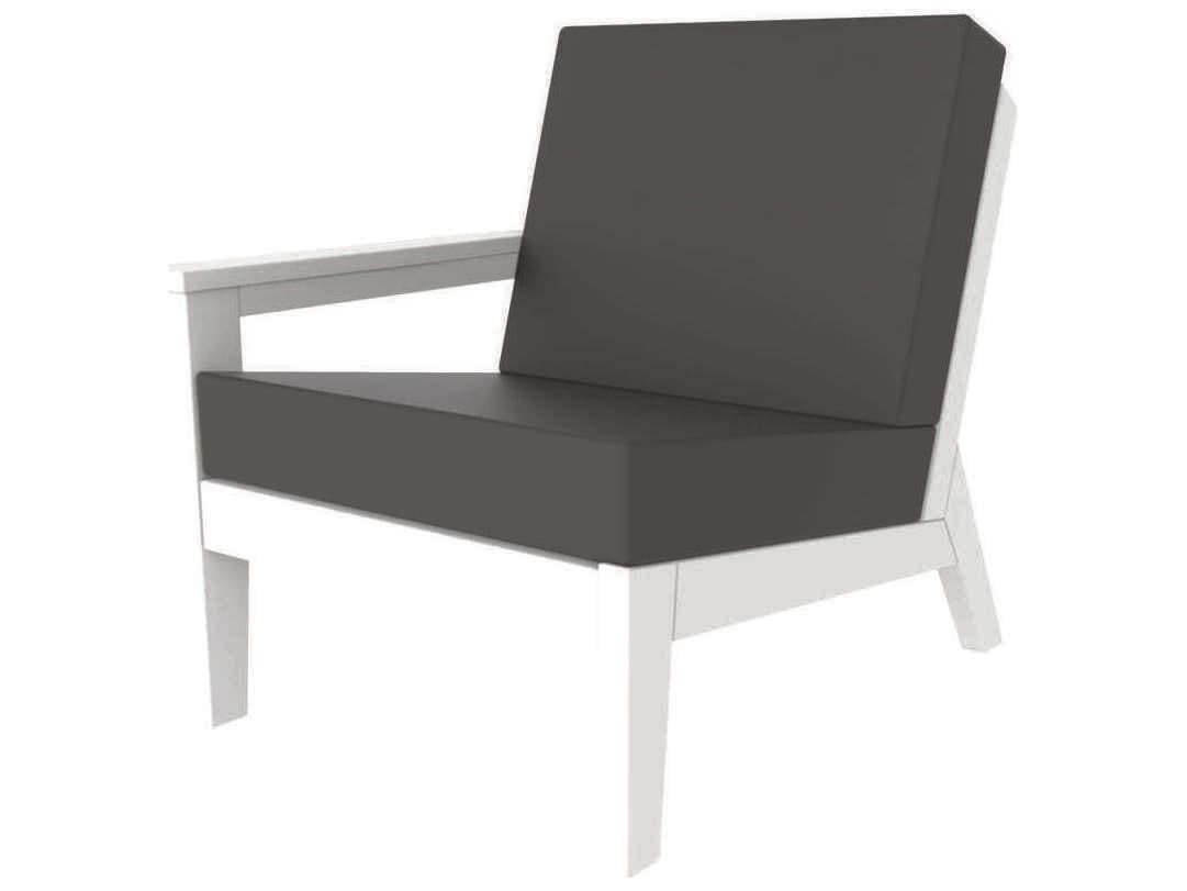 Seaside Casual Dex Recycled Plastic Right Arm Patio Lounge Chair