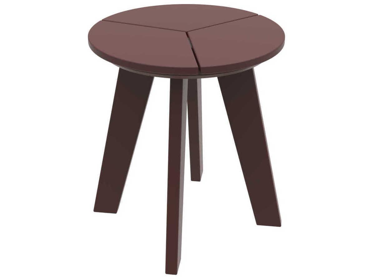 Seaside Casual Dex Recycled Plastic Round Outdoor Patio End Table