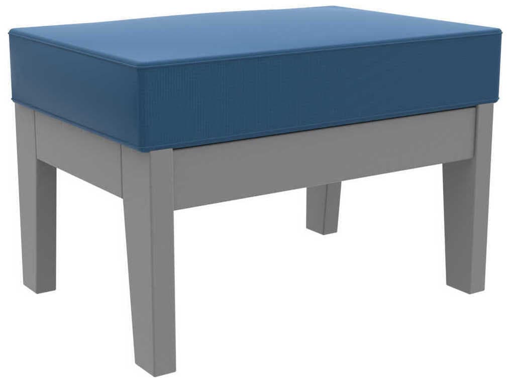 Seaside Casual Dex Recycled Plastic Outdoor Patio Ottoman