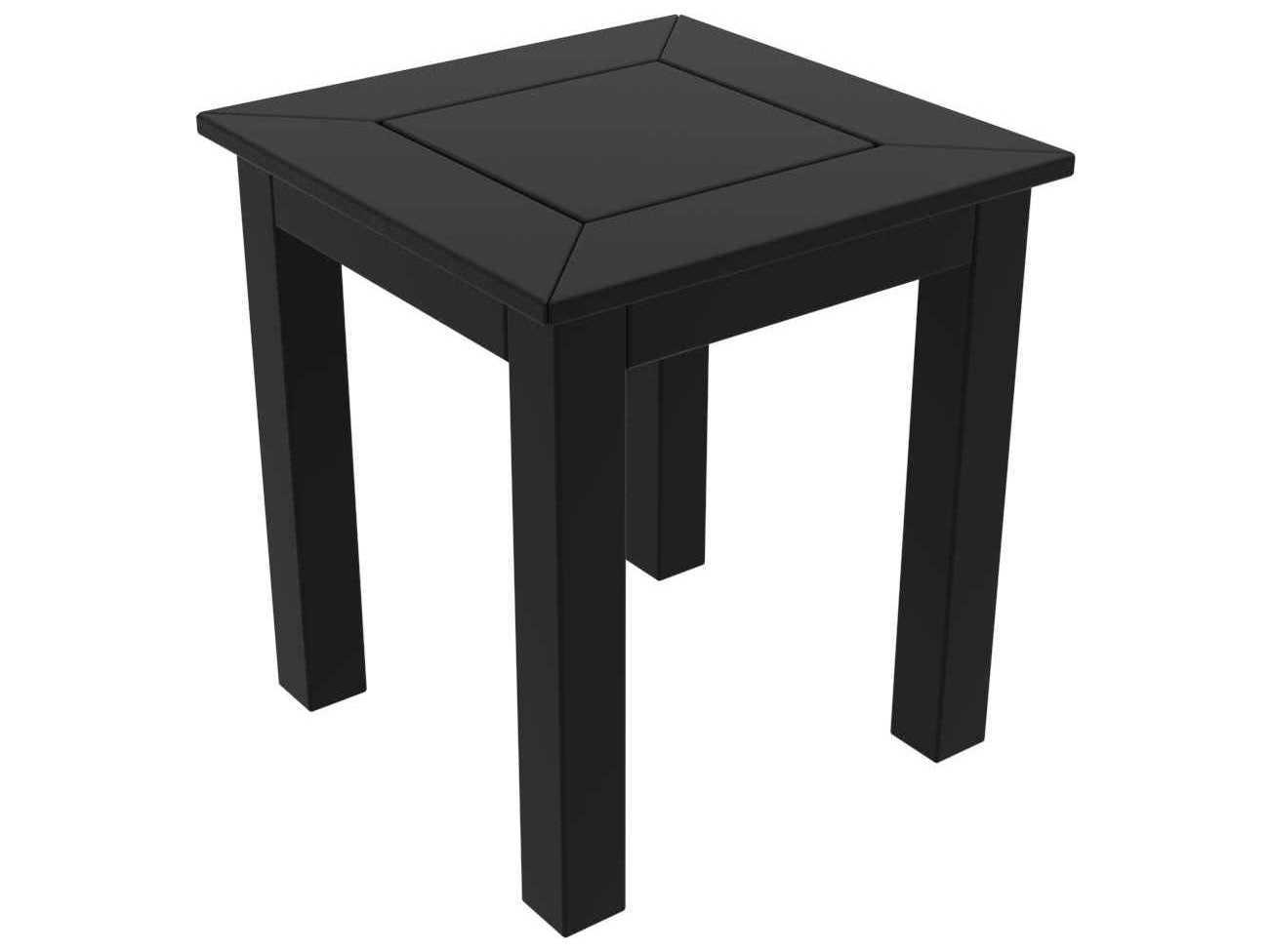Seaside Casual Dex Recycled Plastic Square Patio End Table