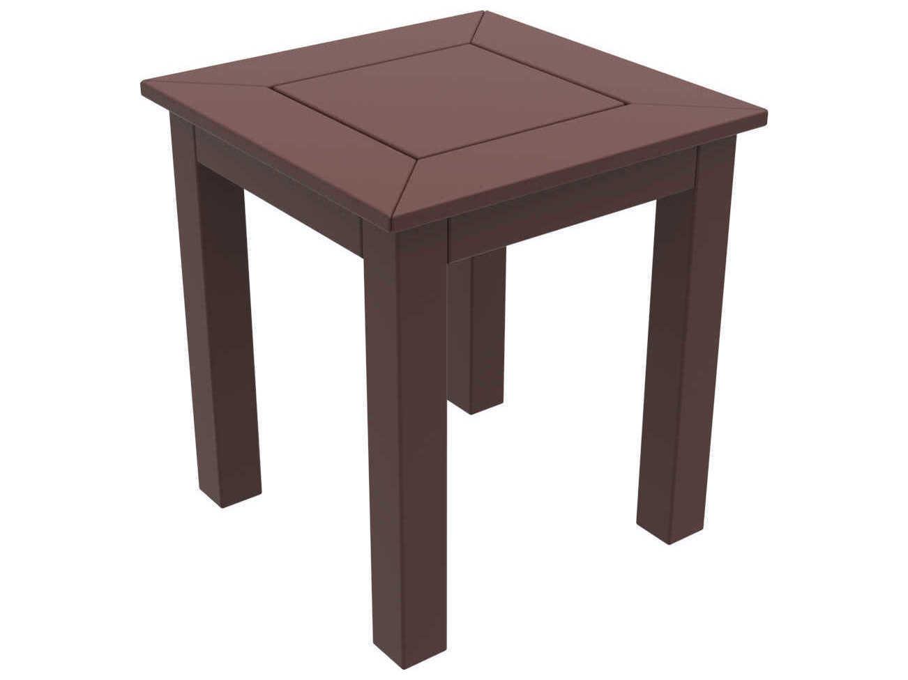 Seaside Casual Dex Recycled Plastic Square Patio End Table