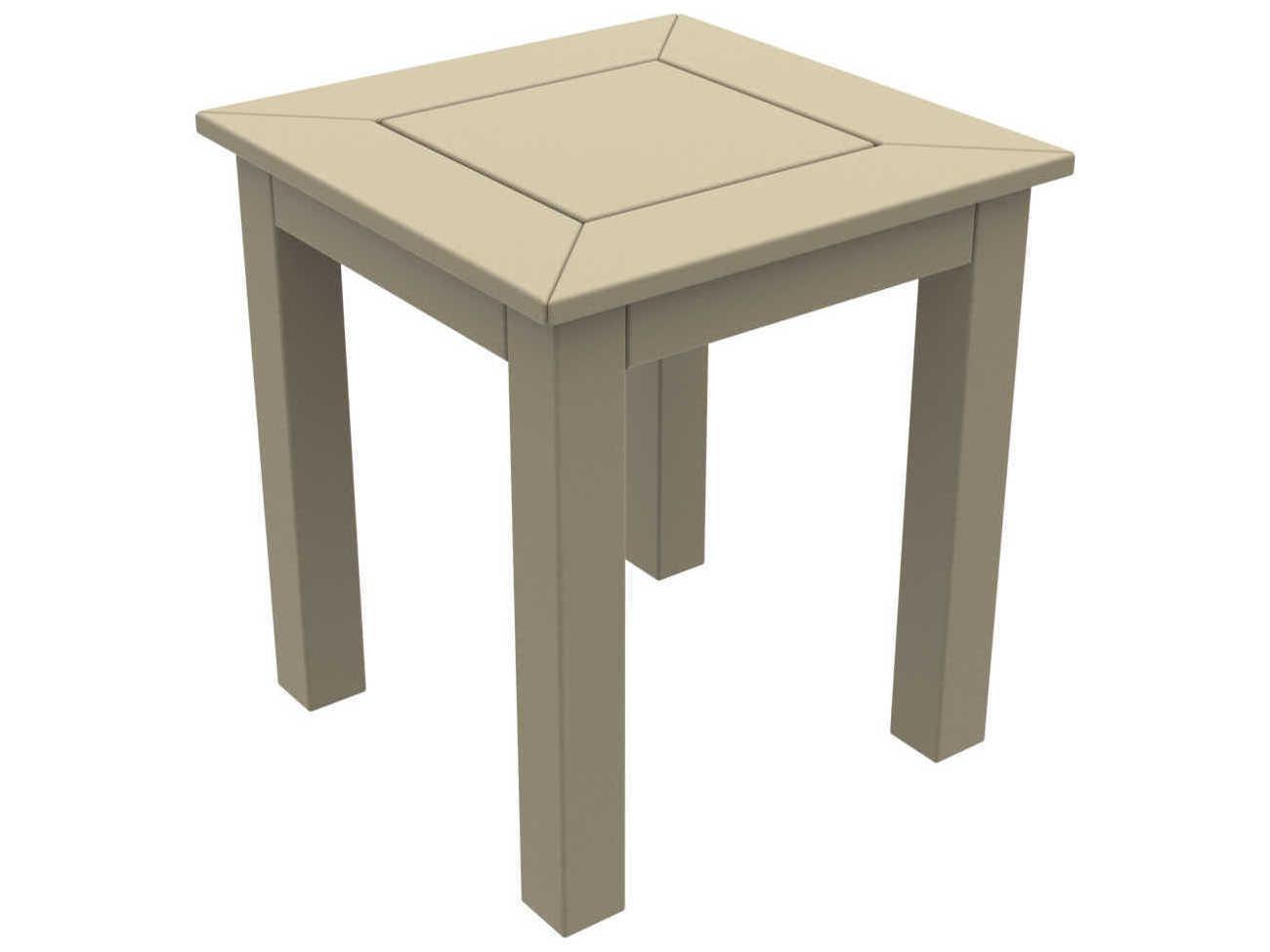 Seaside Casual Dex Recycled Plastic Square Patio End Table