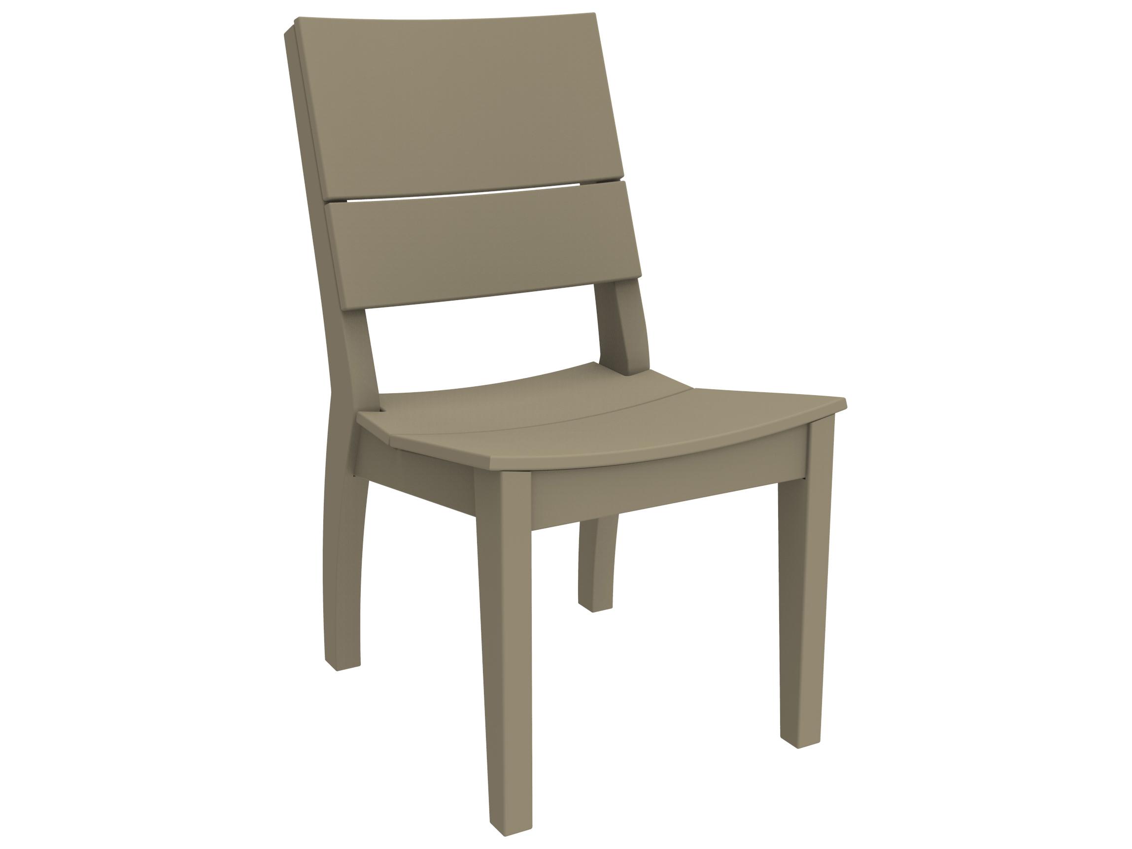 Seaside Casual Sym Recycled Plastic Outdoor Dining Side Chair
