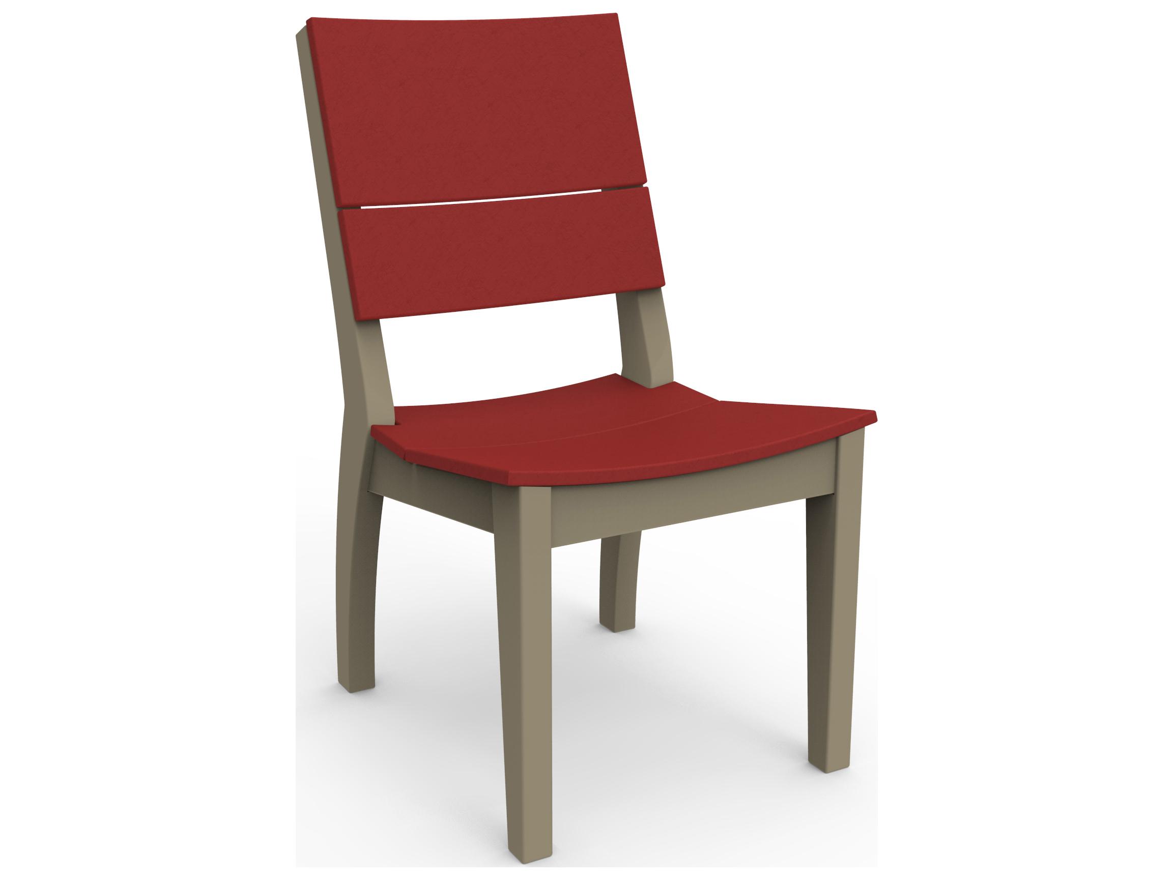 Seaside Casual Sym Recycled Plastic Outdoor Dining Side Chair