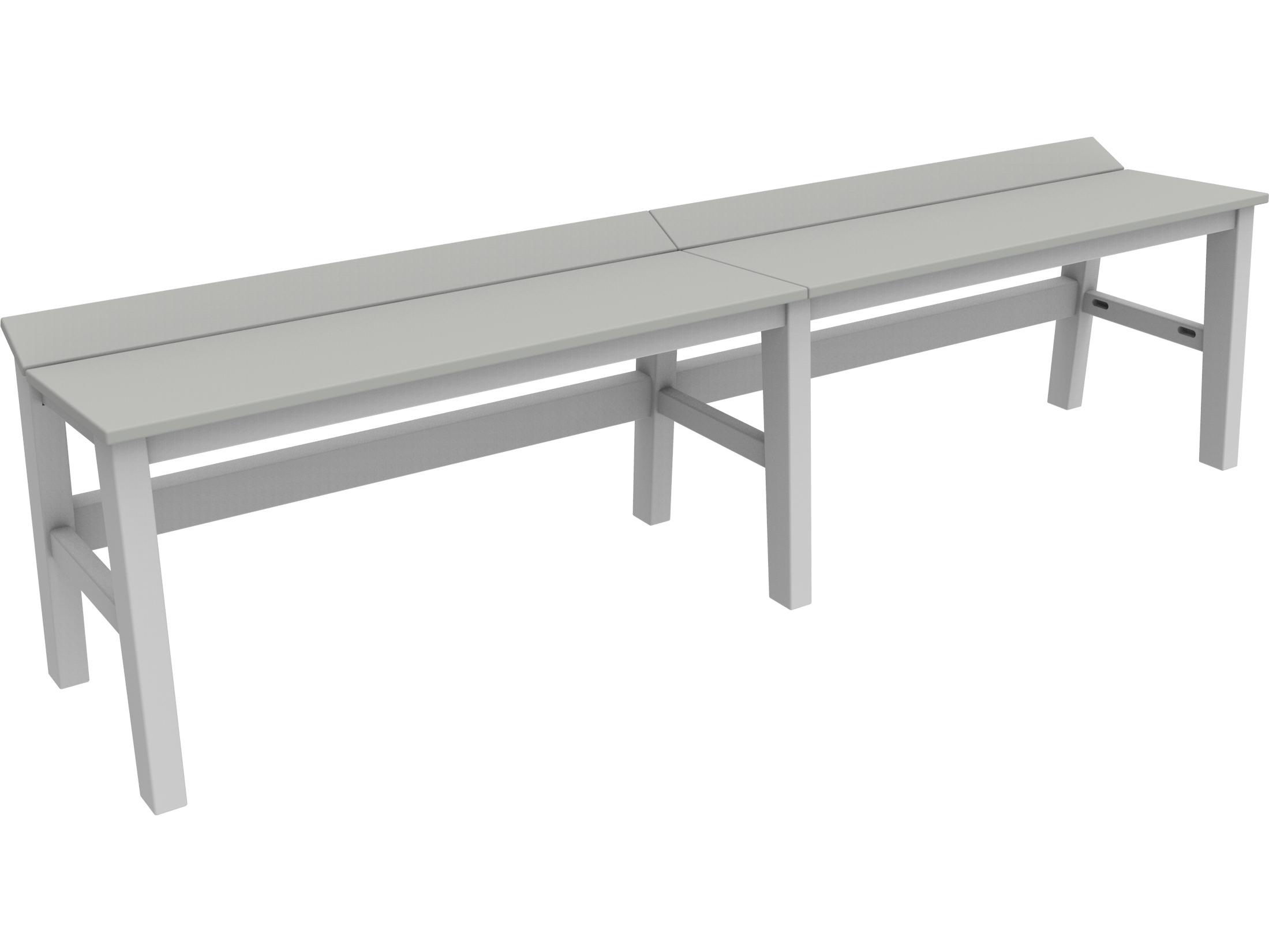 Seaside Casual Sym Recycled Plastic Dining Patio Bench