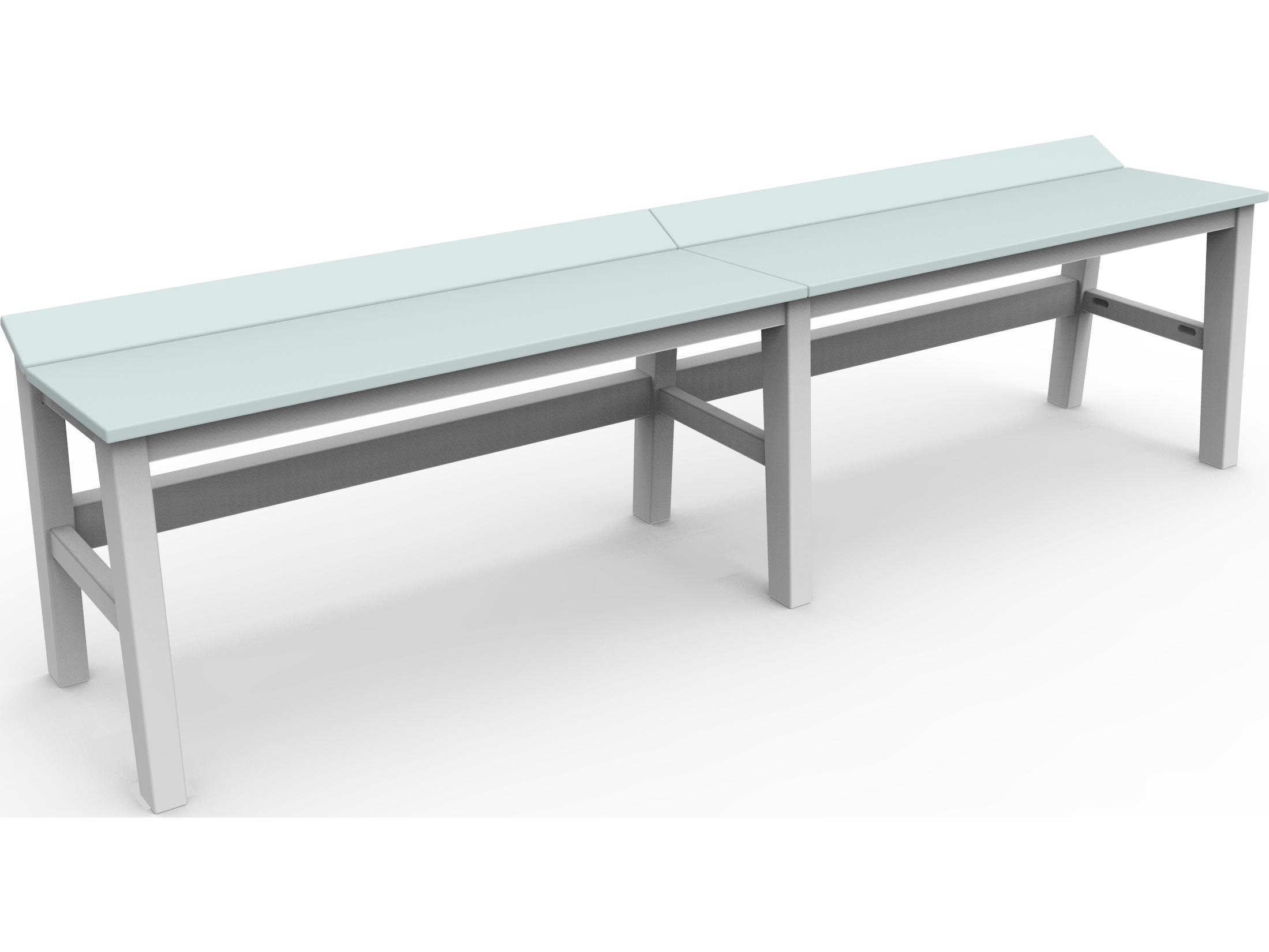 Seaside Casual Sym Recycled Plastic Dining Patio Bench