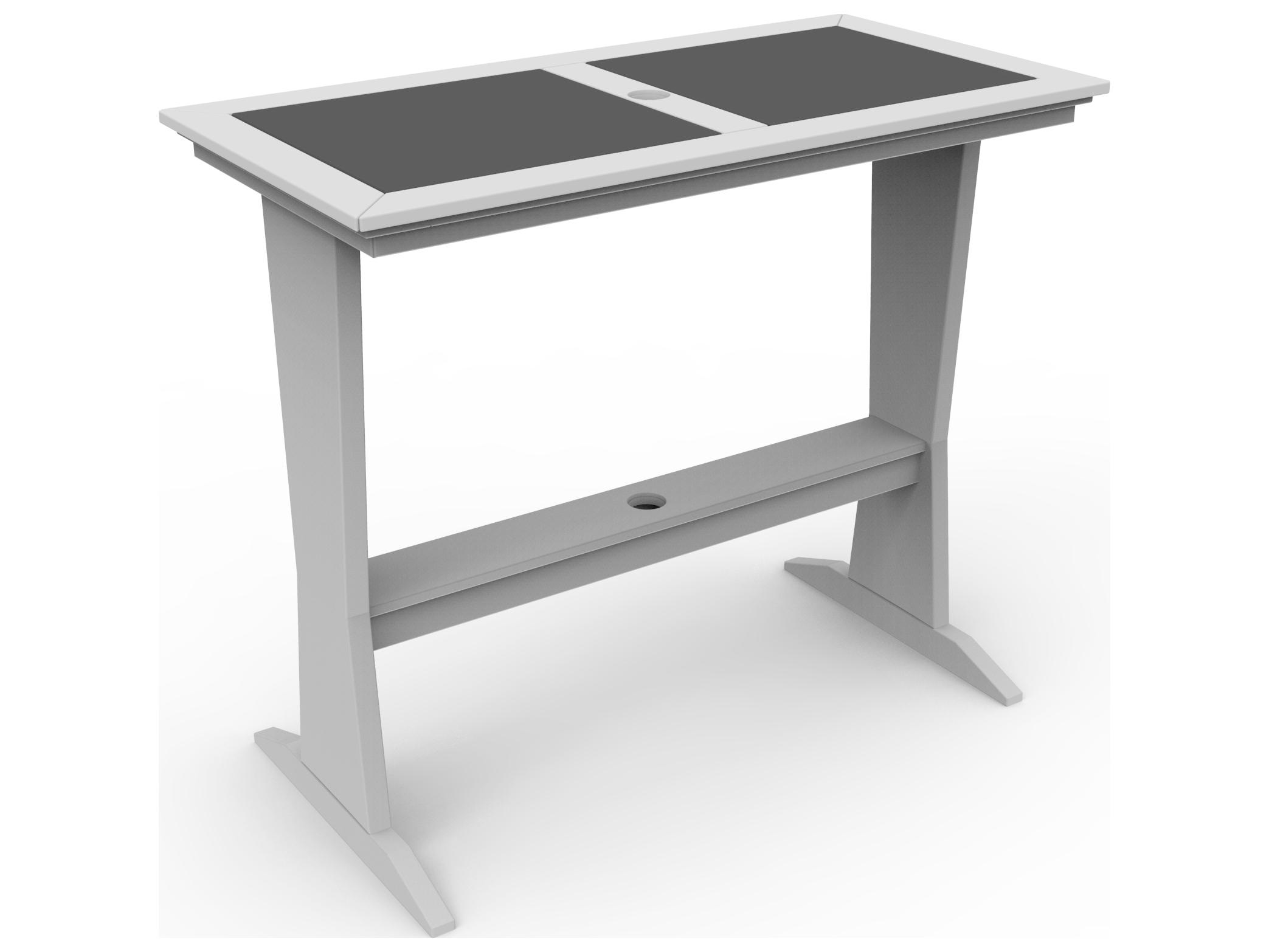 Seaside Casual Sym Recycled Plastic Rectangular Patio Bar Table