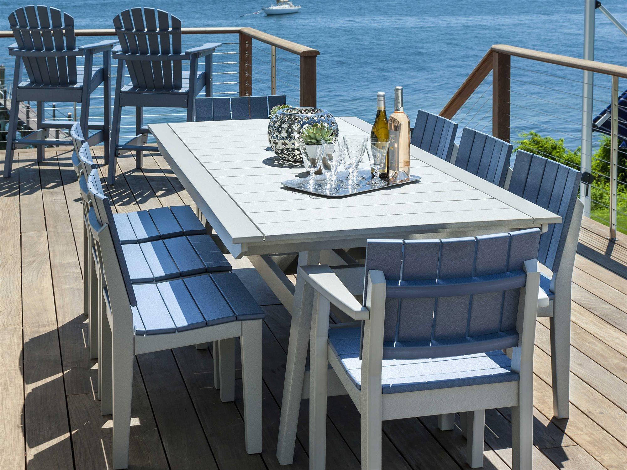 Seaside Casual Mad Recycled Plastic Patio Dining Set